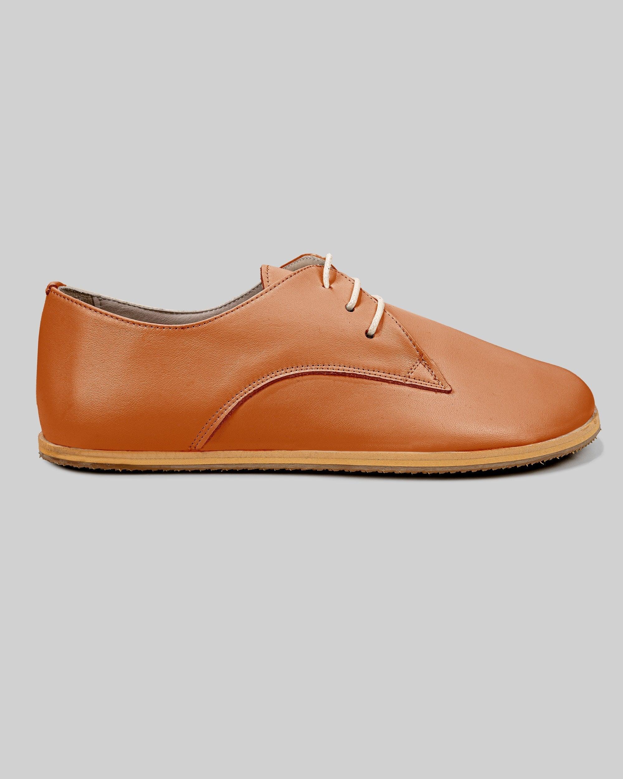 Back view Orange Oxford Shoes - Calf Leather Handcrafted | Bespoky