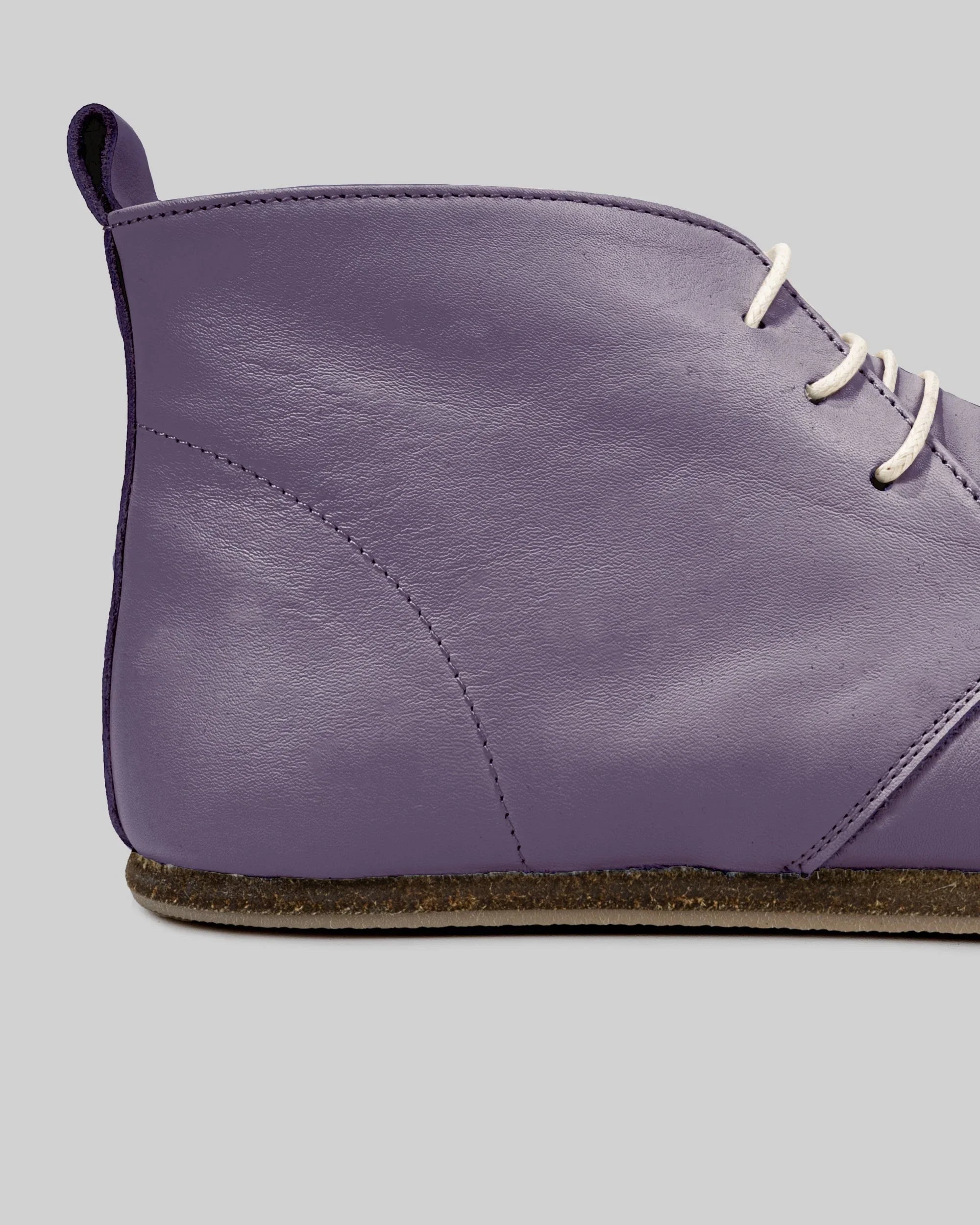 Detail Purple Ankle Boots - Handcrafted Calf Leather Turkey | Bespoky