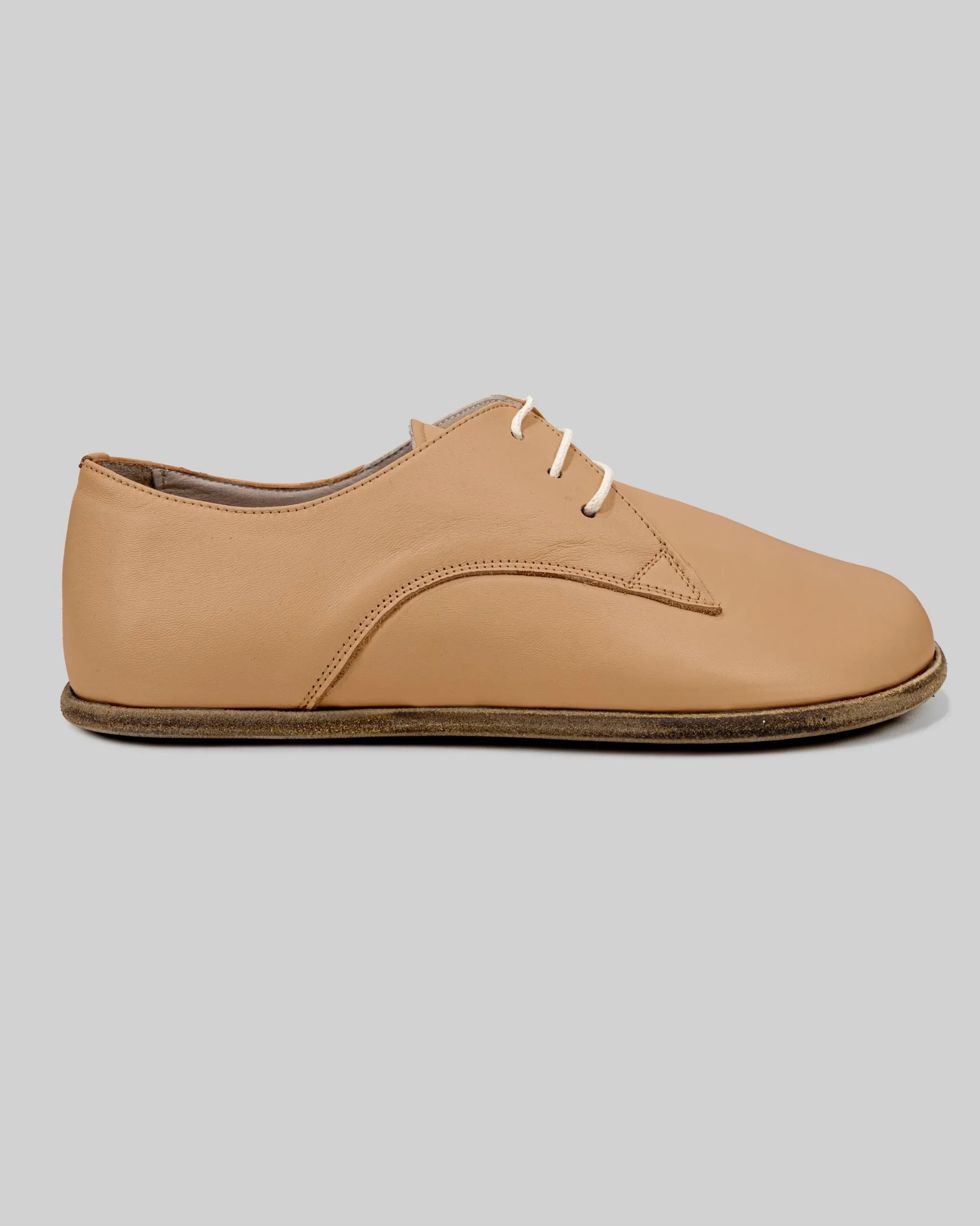 Side view Undyed Oxford Shoes - Calf Leather Zero Drop | Bespoky