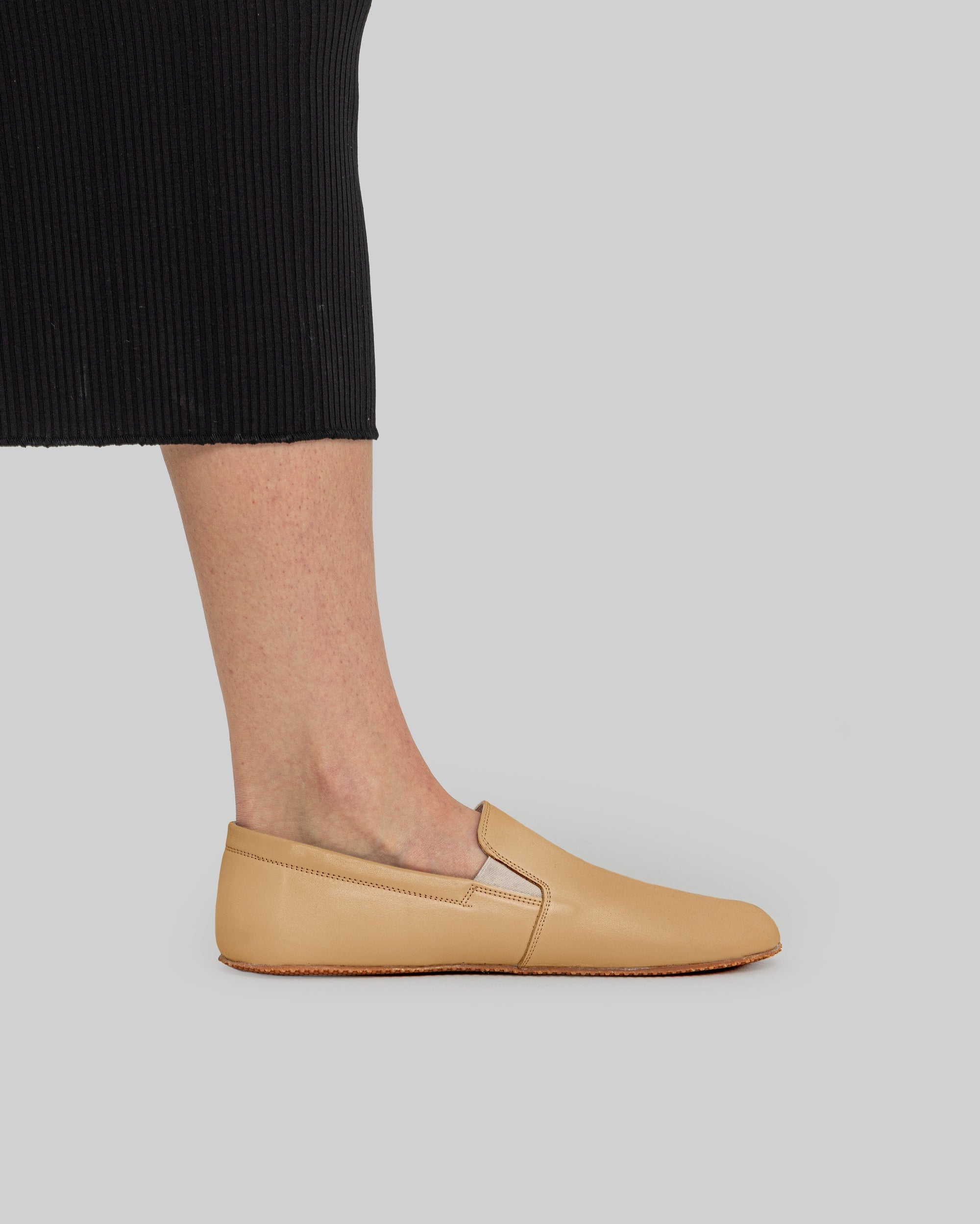 Pair Melon Yellow Barefoot Shoes - Barefoot Wide Toe Calf Leather | Bespoky