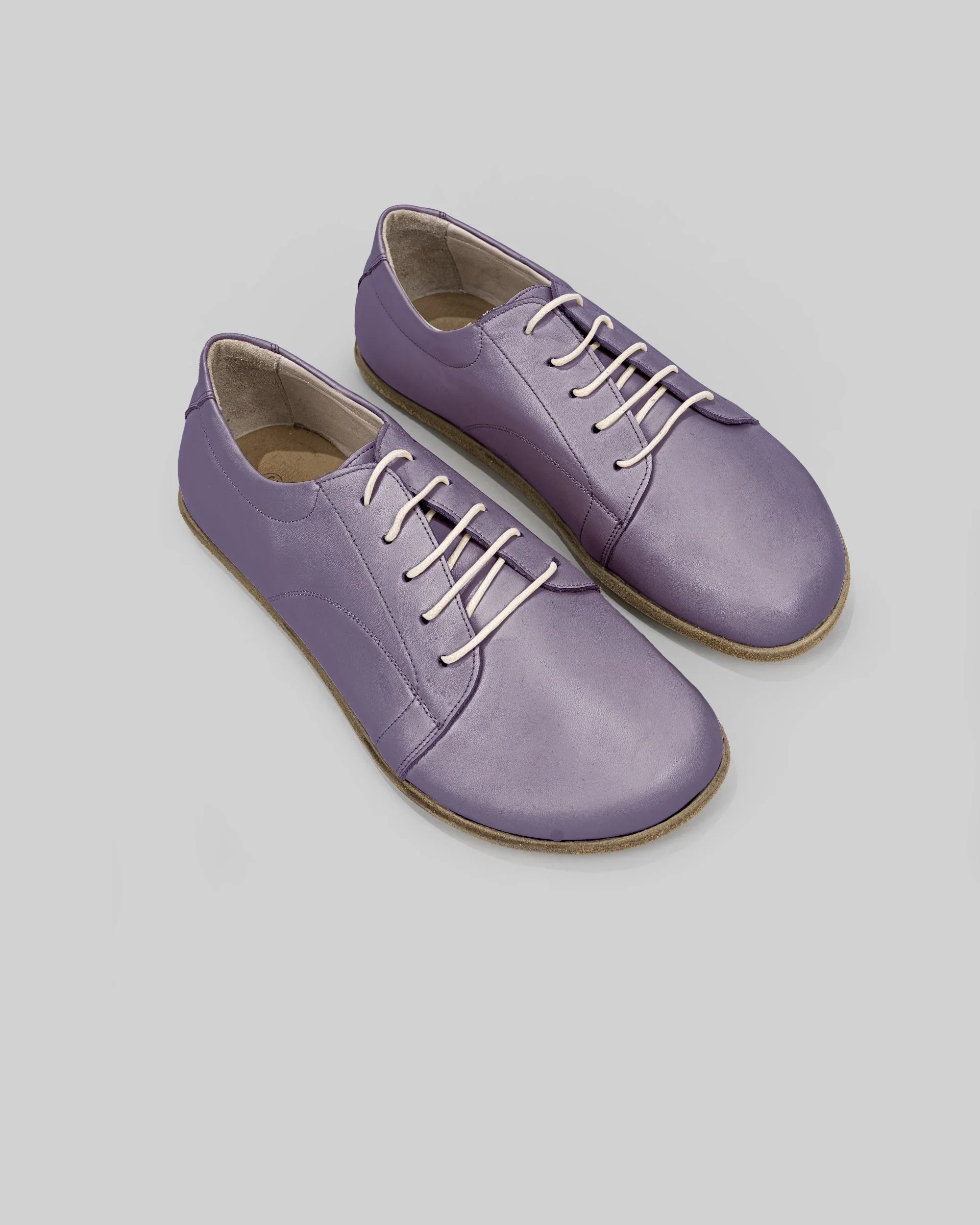 Men's Purple Barefoot Sneaker - Handcrafted Calf Leather Wide Toe Box | Bespoky