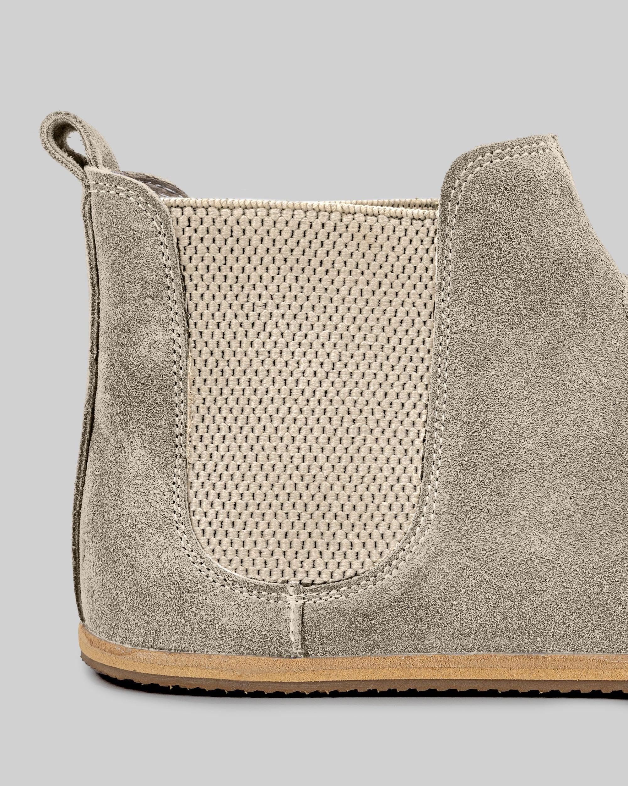 Top view Cream Suede Chelsea Boots - Handcrafted Calf Leather | Bespoky