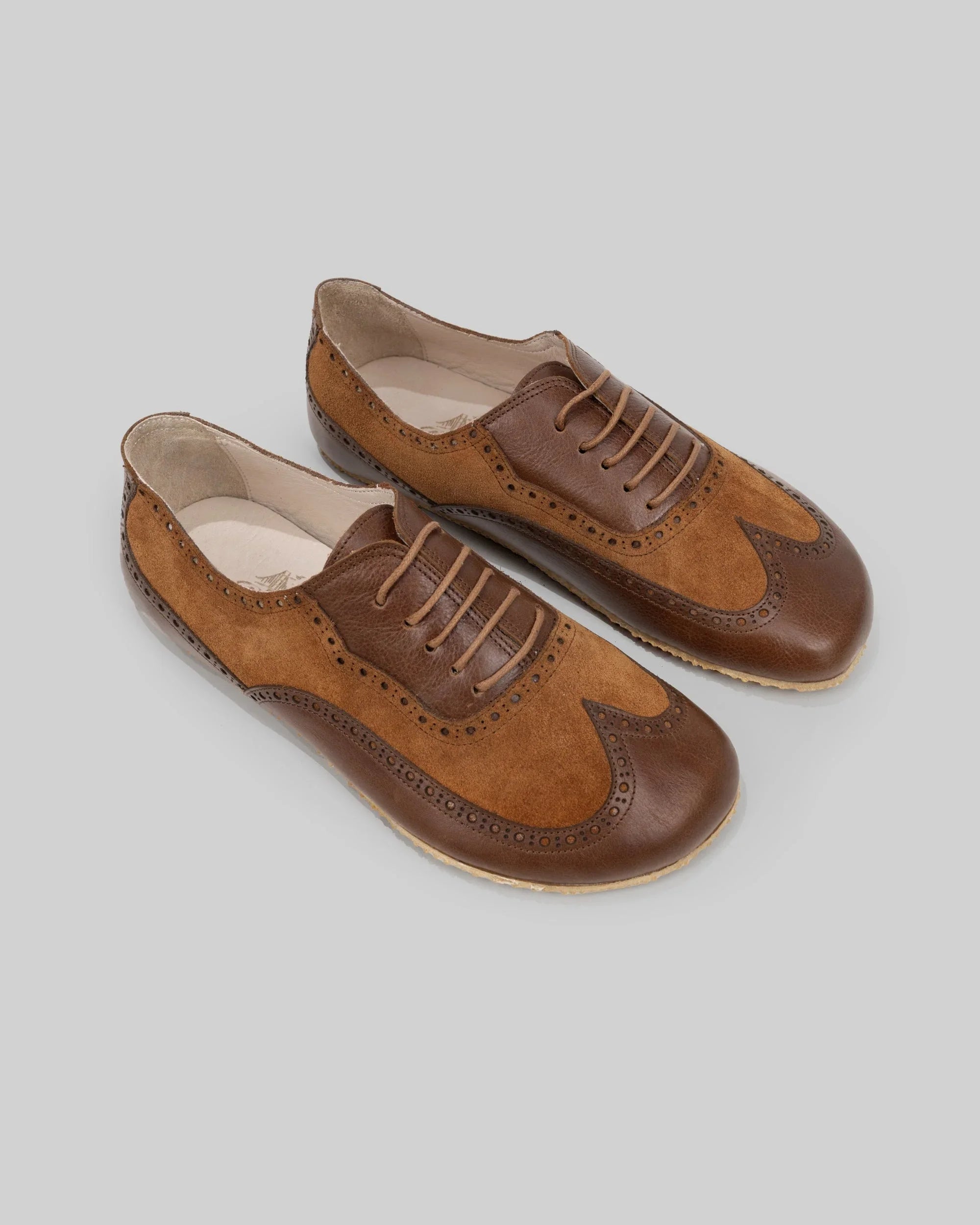 Men's Brown Moccosin Shoes - Handcrafted Calf Leather Wide Toe Box | Bespoky