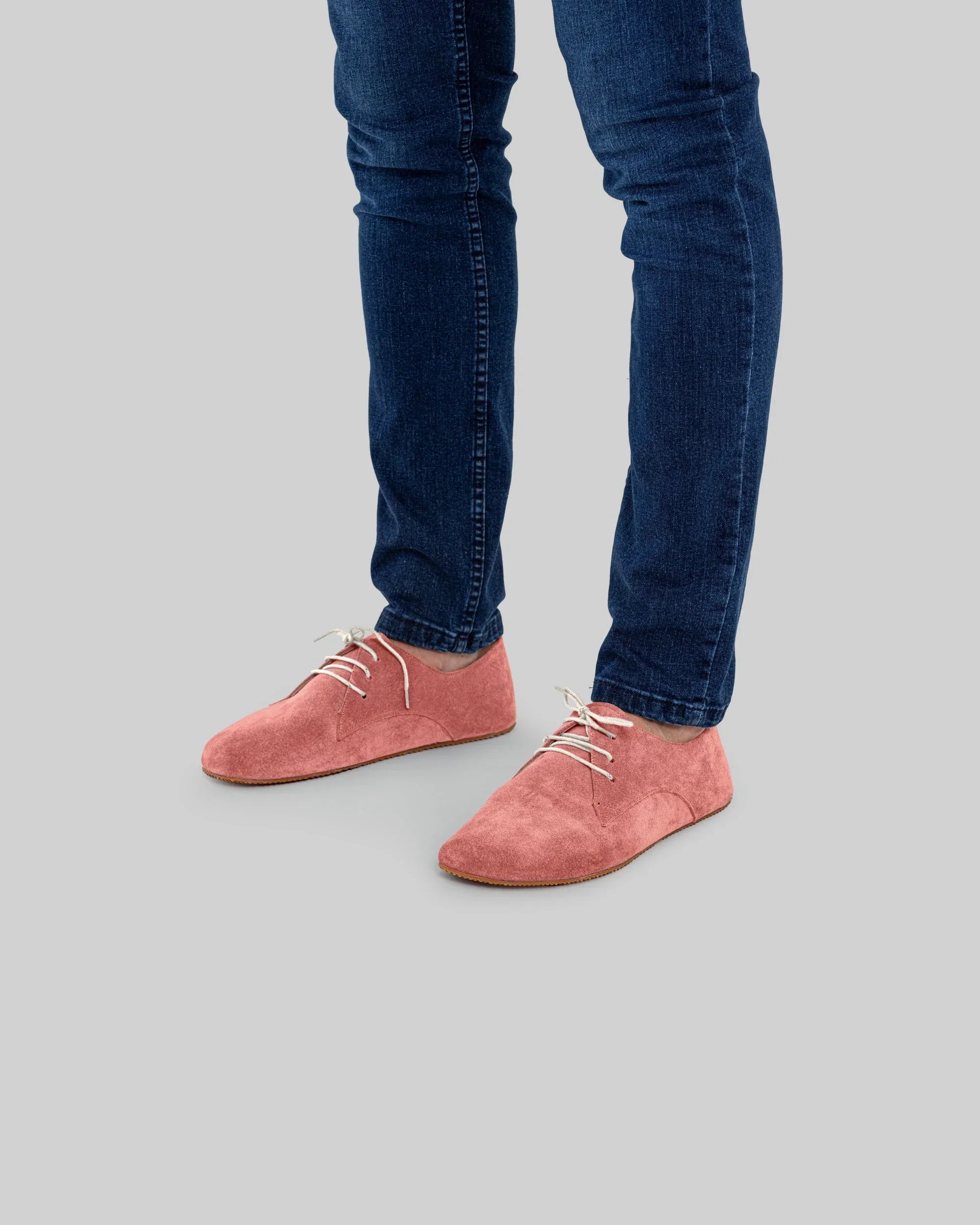 Detail Pink Suede Oxford Shoes - Handcrafted Calf Leather Turkey | Bespoky