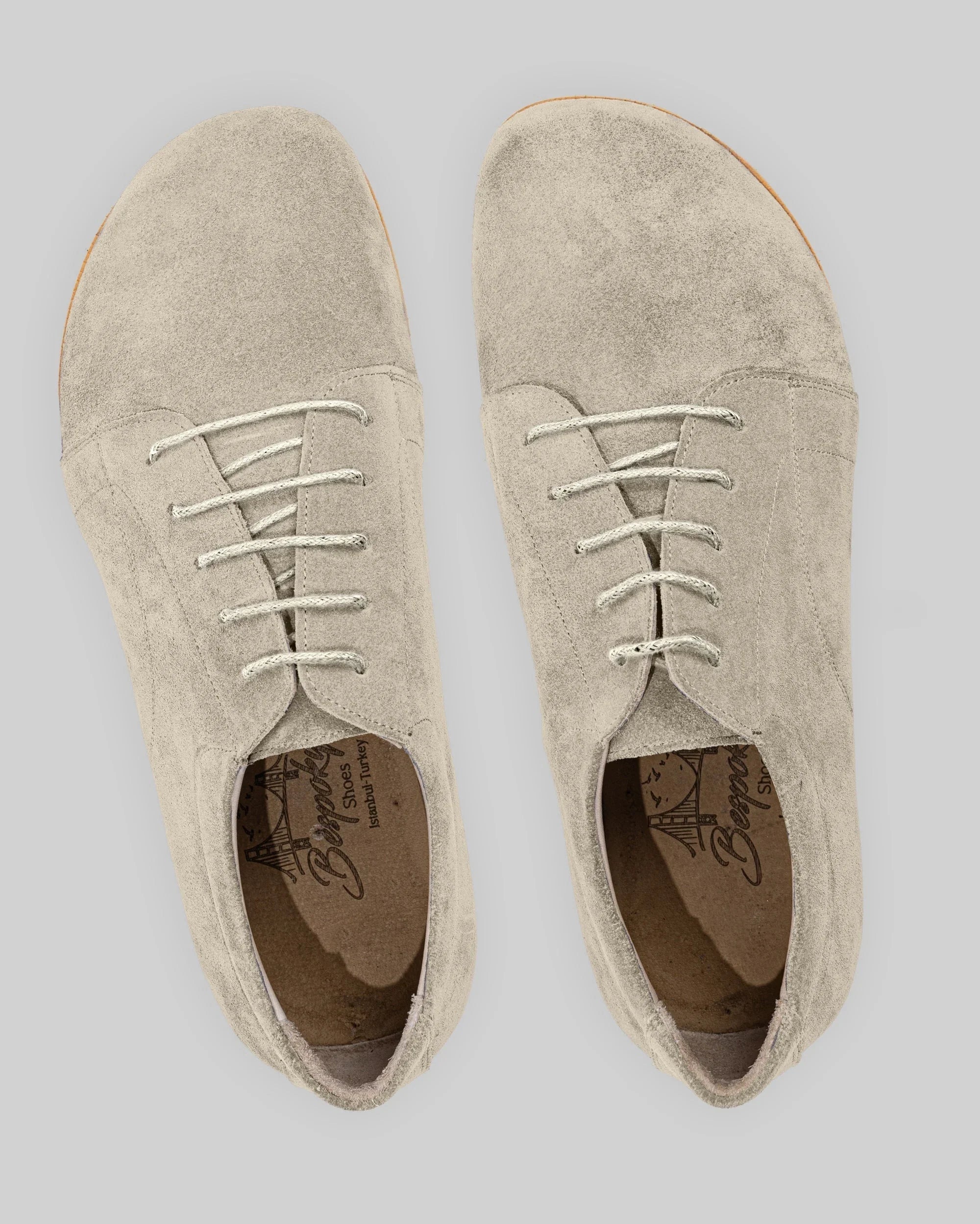 Detail Cream Barefoot Sneaker - Handcrafted Calf Leather Turkey | Bespoky