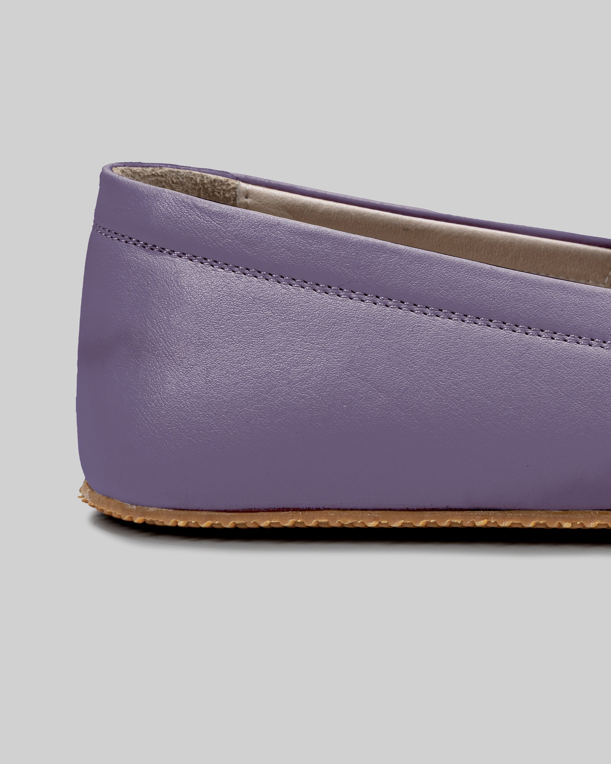 Top view Purple Barefoot Shoes - Handcrafted Calf Leather | Bespoky