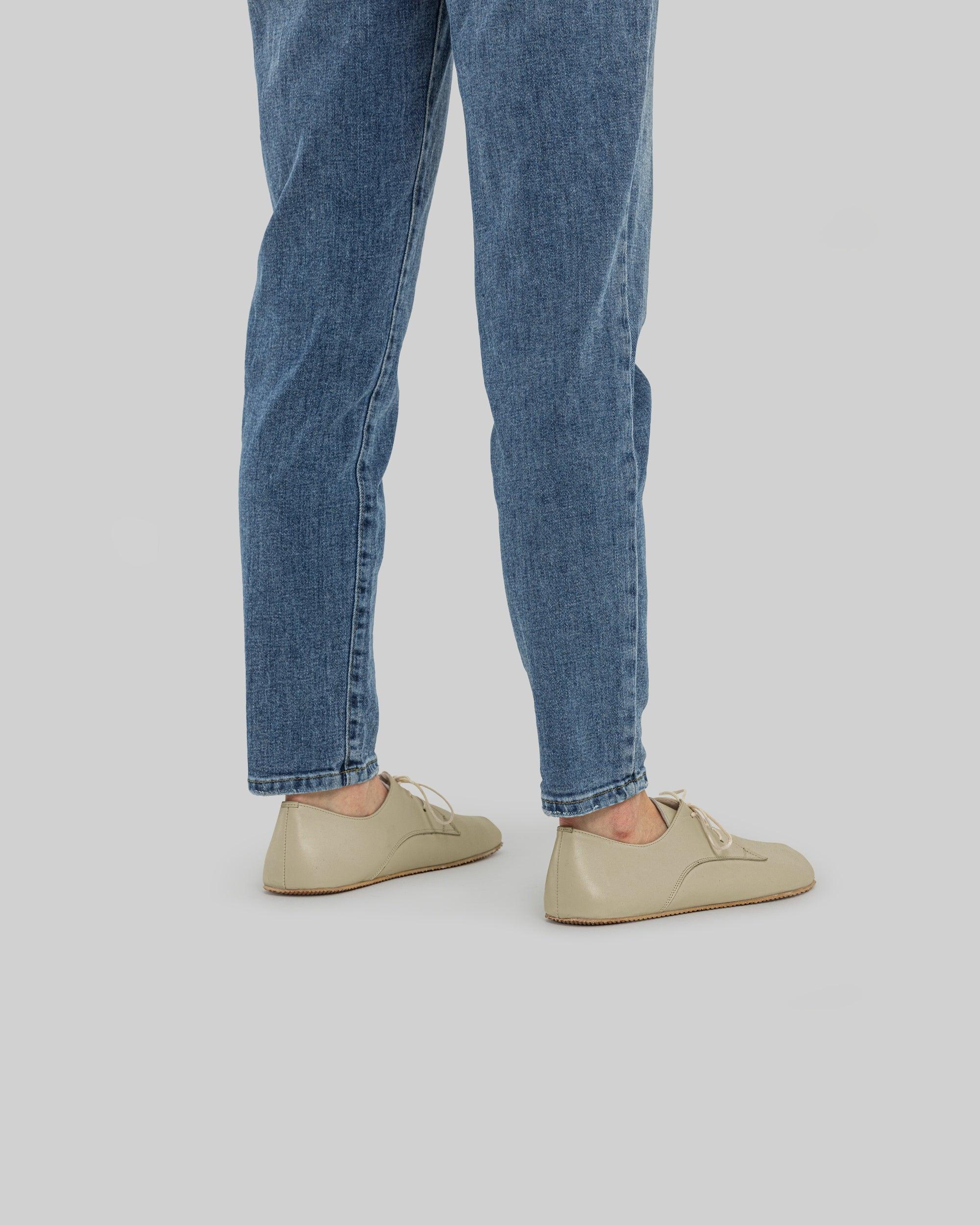 Top view Beige Oxford Shoes - Handcrafted Calf Leather | Bespoky