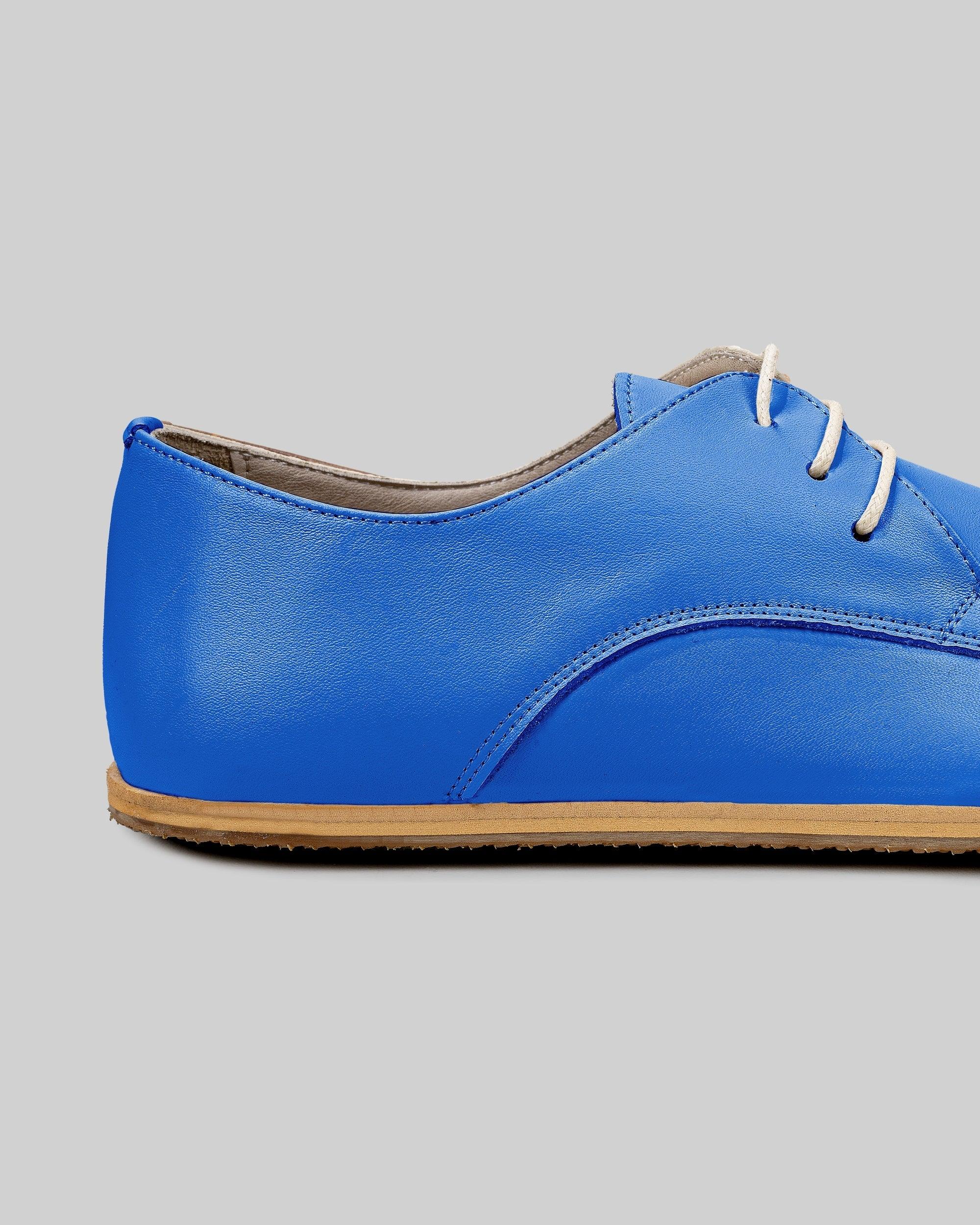 Top view Blue Oxford Shoes - Handcrafted Calf Leather | Bespoky