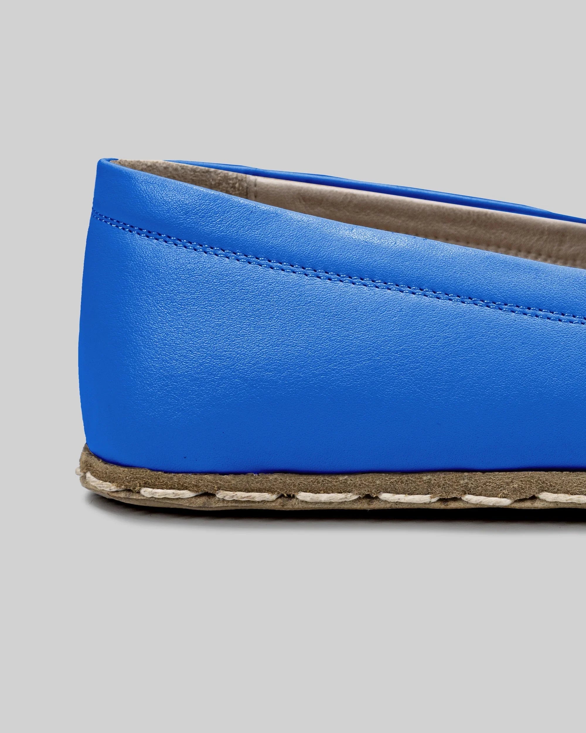 Top view Blue Barefoot Shoes - Handcrafted Calf Leather | Bespoky
