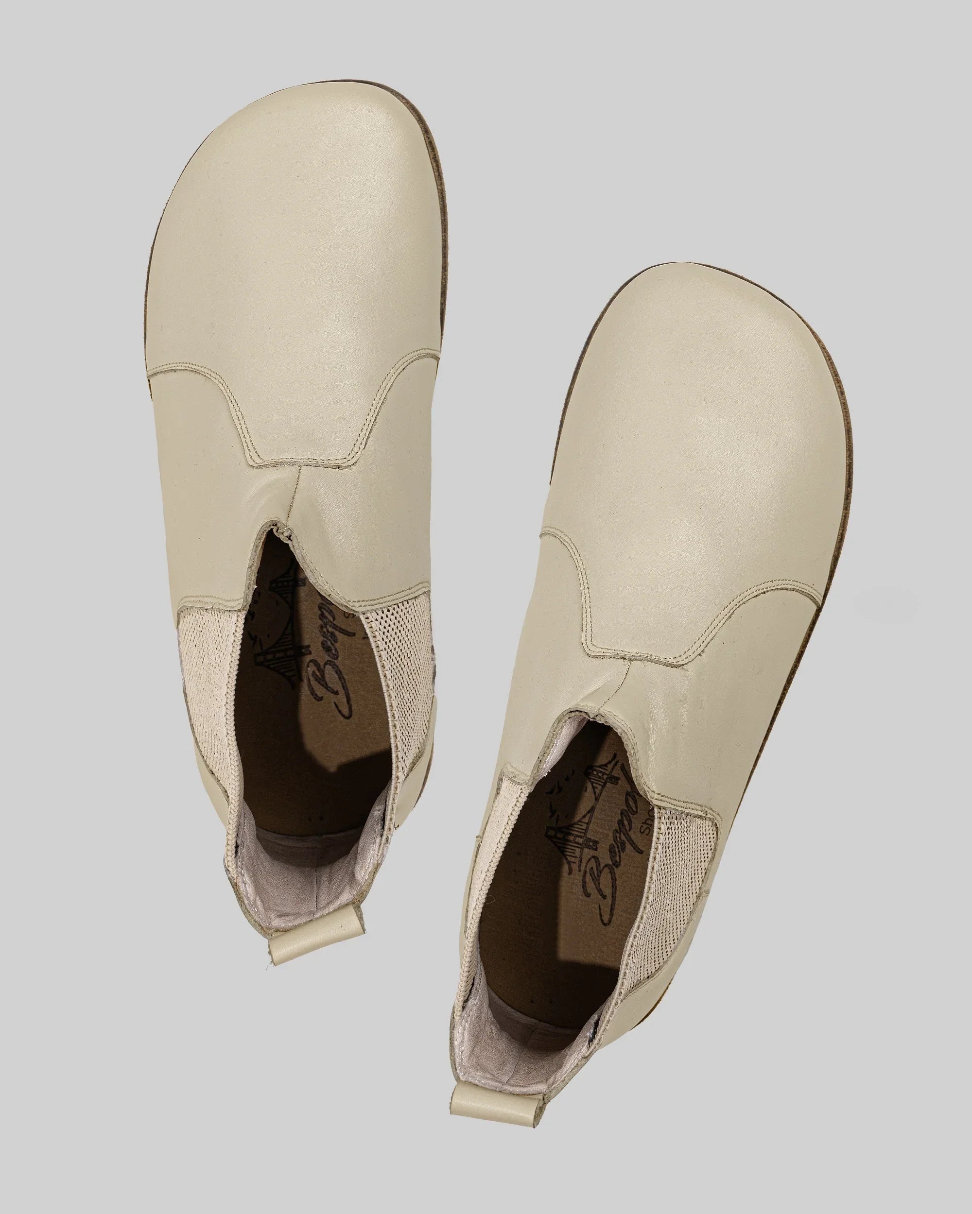 Detail Beige Chelsea Boots - Handcrafted Calf Leather Turkey | Bespoky