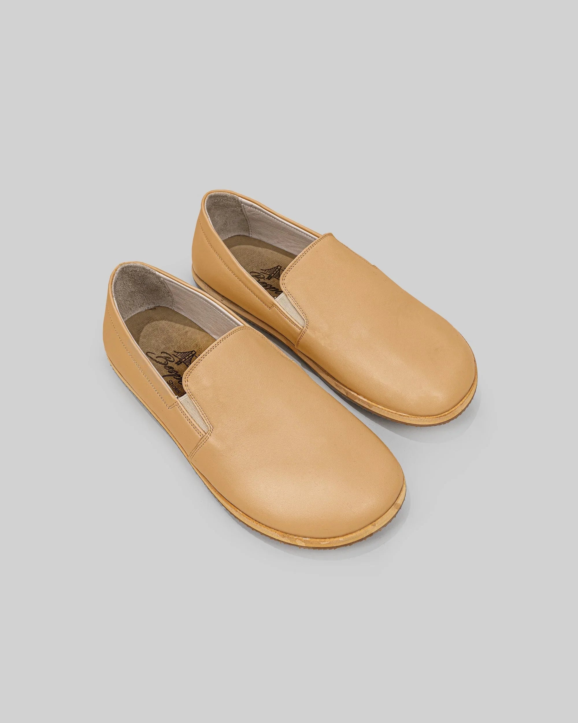 Women's Melon Yellow Barefoot Shoes - Handcrafted Calf Leather Wide Toe Box | Bespoky