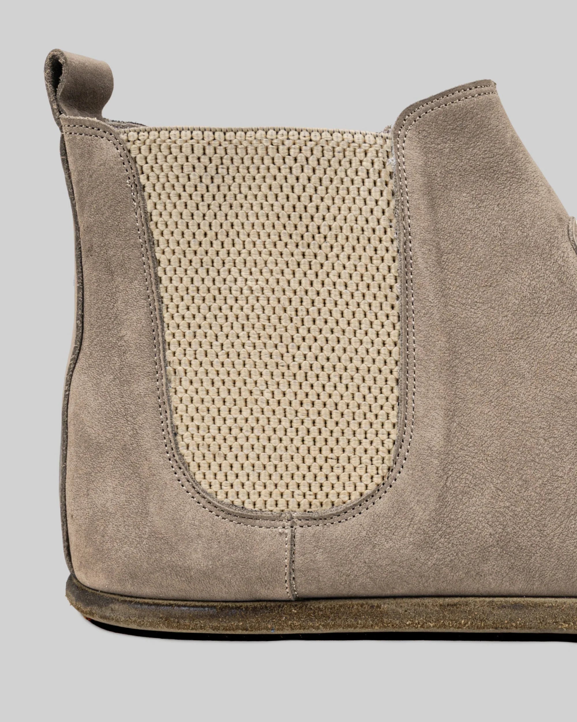 Top view Beige Nubuck Chelsea Boots - Handcrafted Calf Leather | Bespoky
