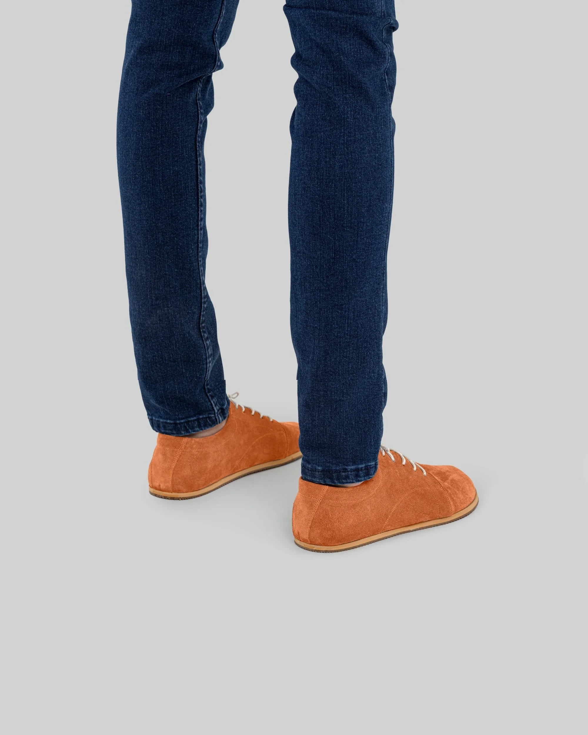 Detail Orange Barefoot Sneaker - Handcrafted Calf Leather Turkey | Bespoky