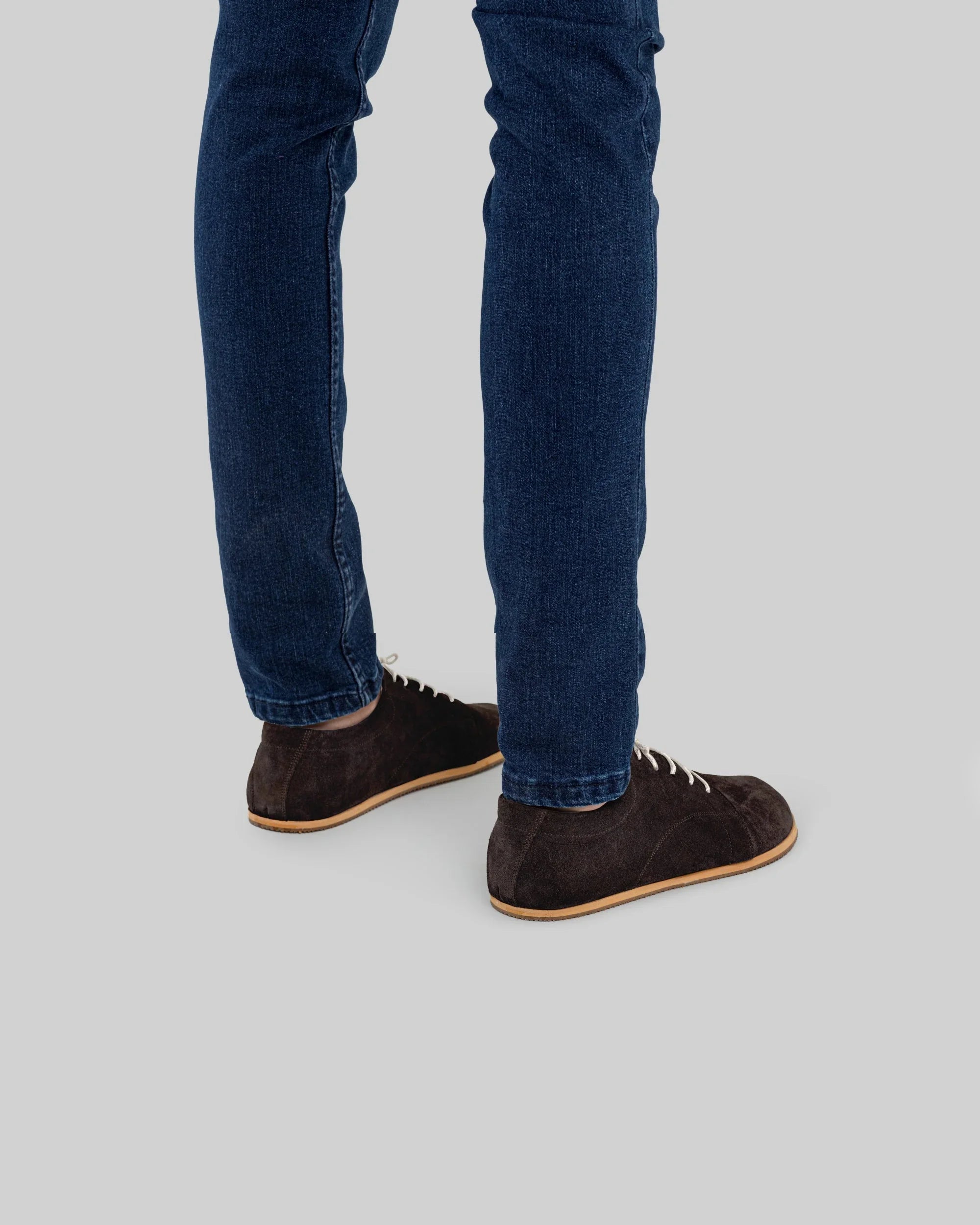 Detail Brown Barefoot Sneaker - Handcrafted Calf Leather Turkey | Bespoky