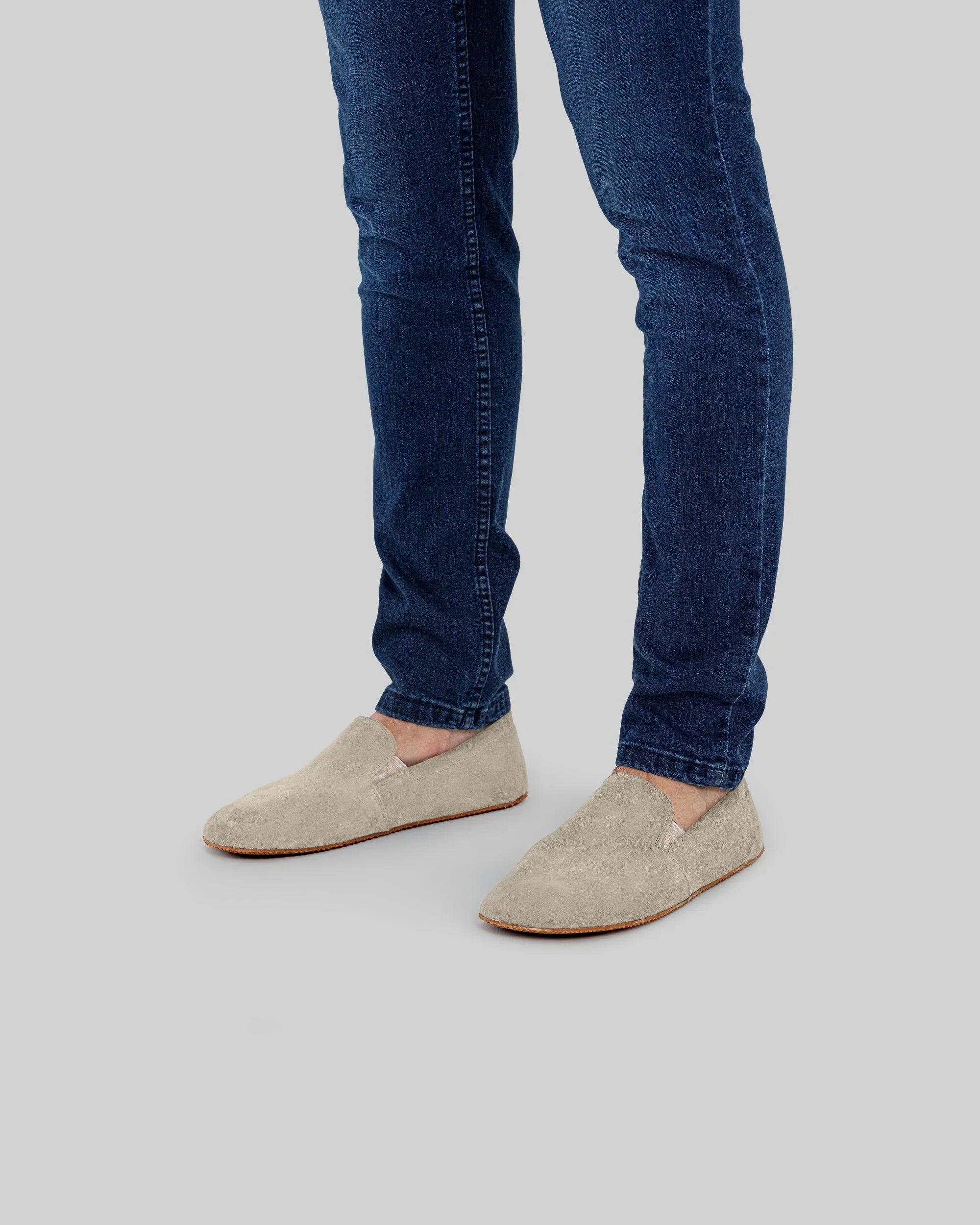 Top view Cream Barefoot Shoes - Handcrafted Calf Leather | Bespoky