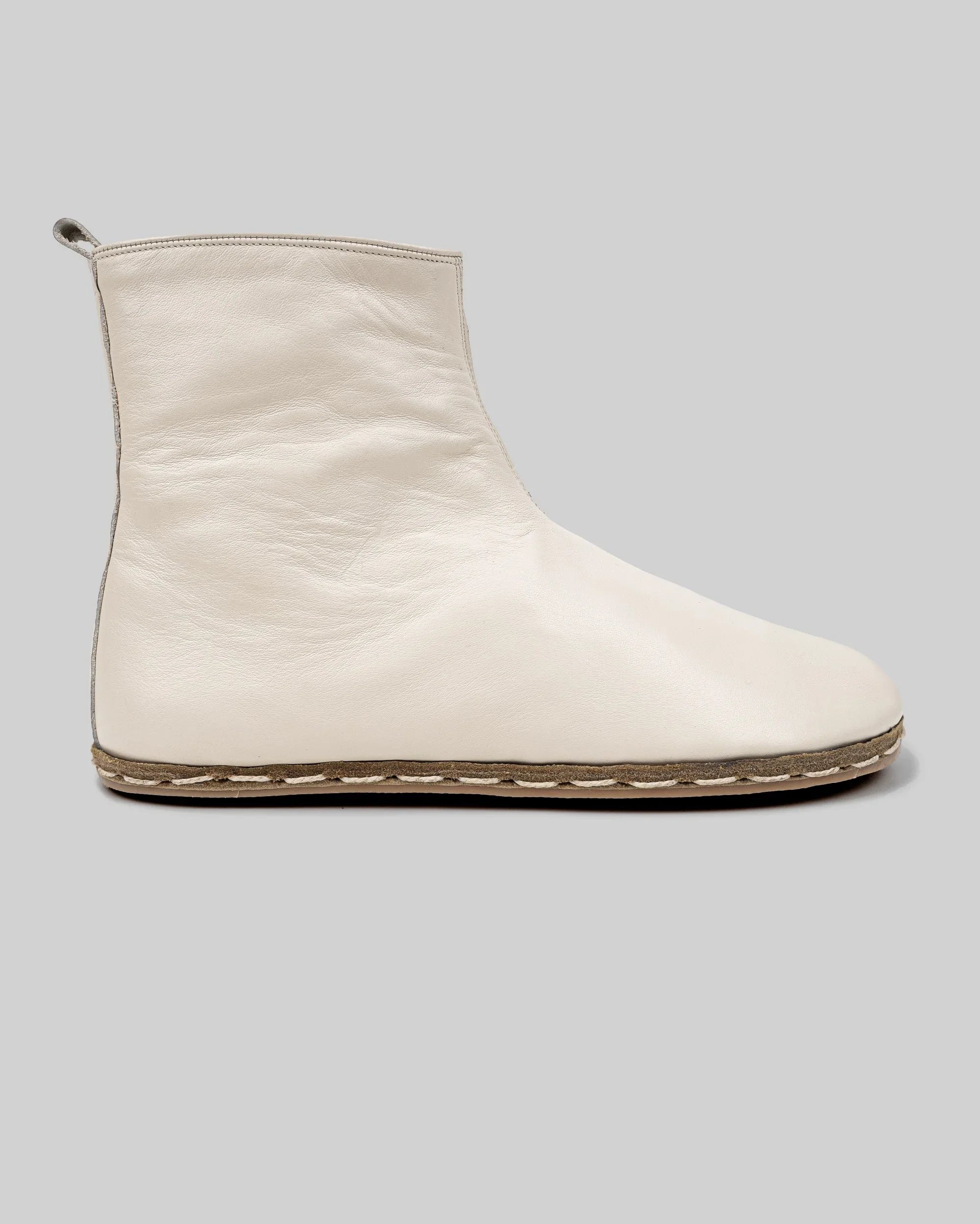 Detail Cream Chelsea Boots - Handcrafted Calf Leather Turkey | Bespoky