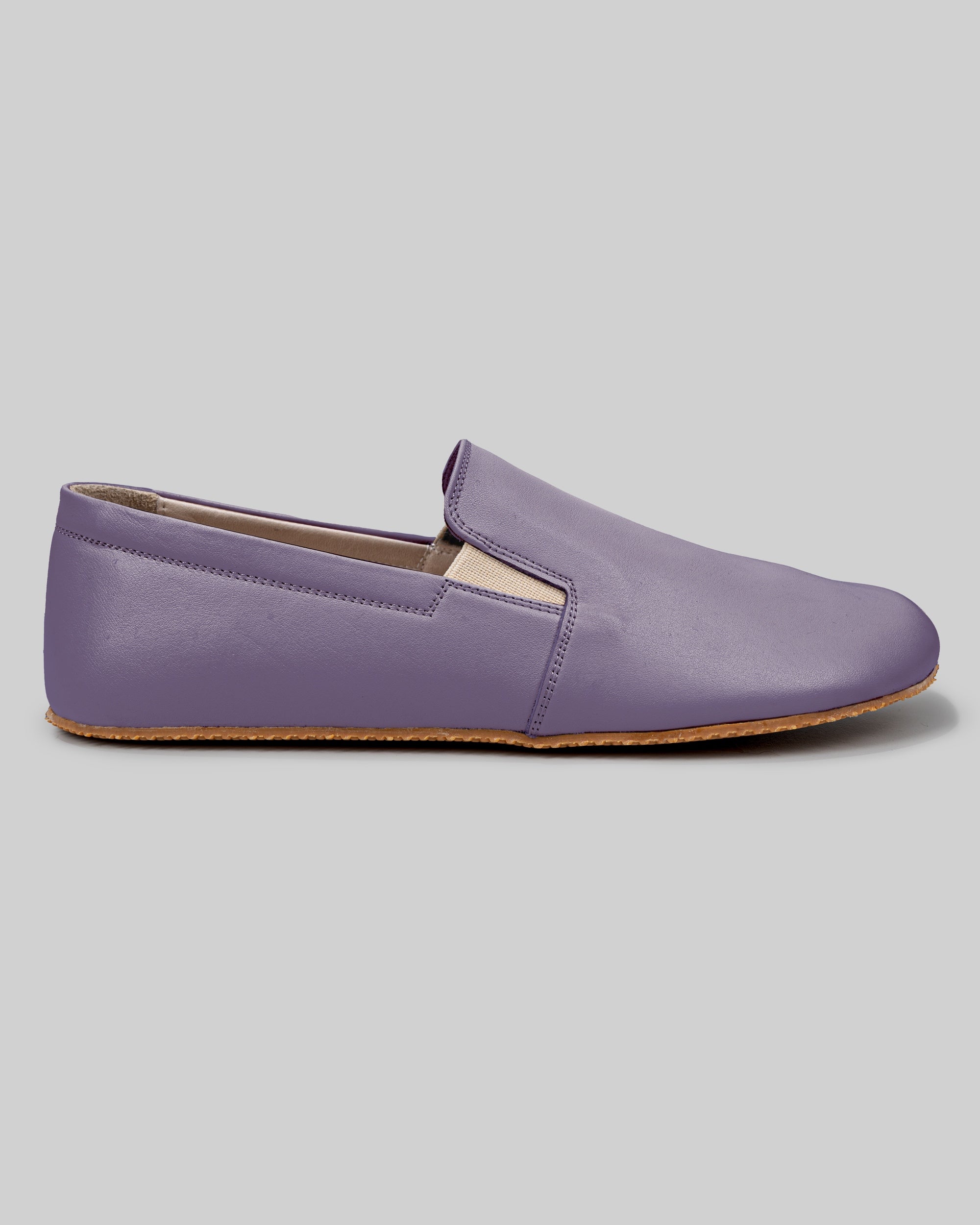 Side view Purple Barefoot Shoes - Calf Leather Zero Drop | Bespoky