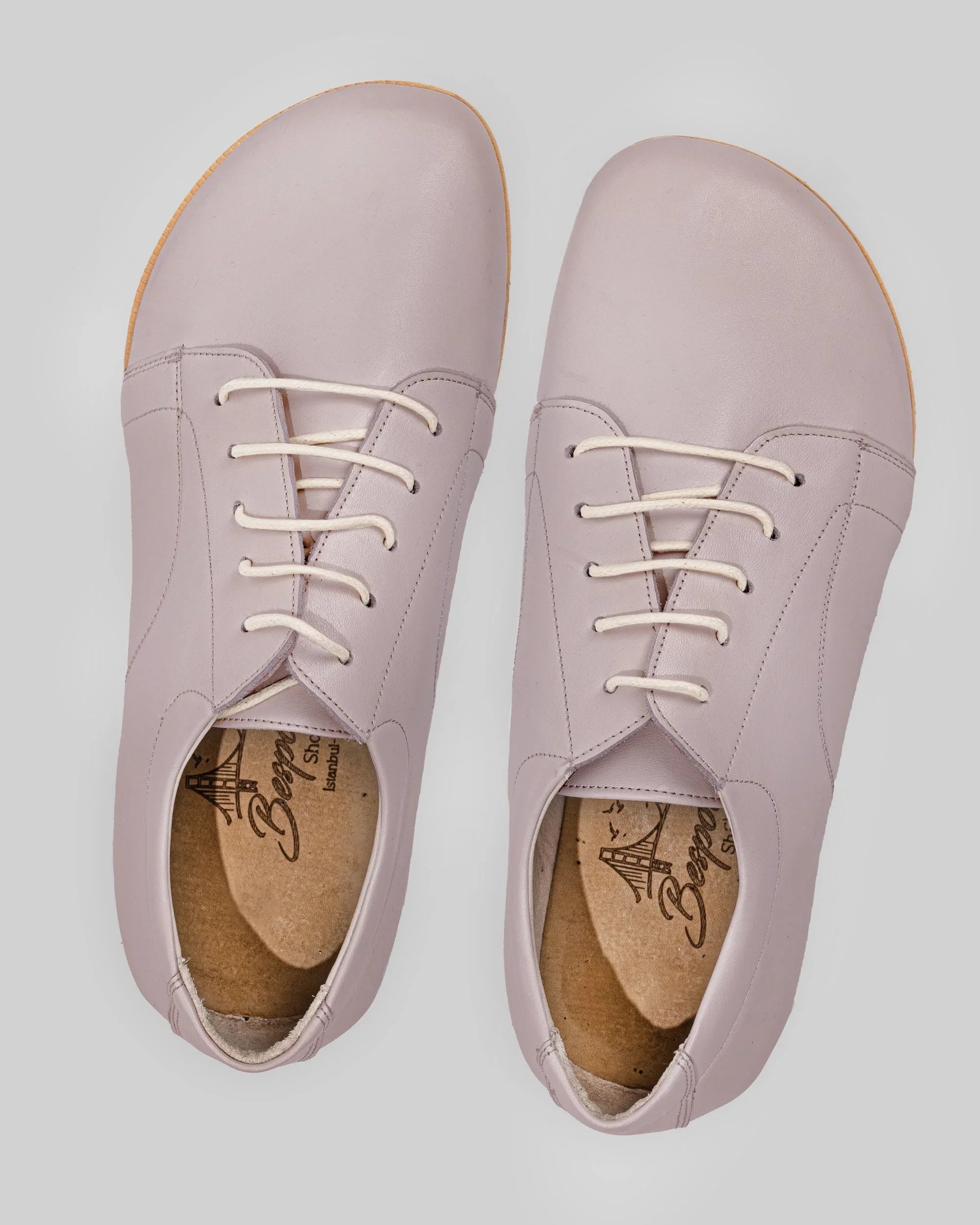 Side view Pink Barefoot Sneaker - Calf Leather Zero Drop | Bespoky