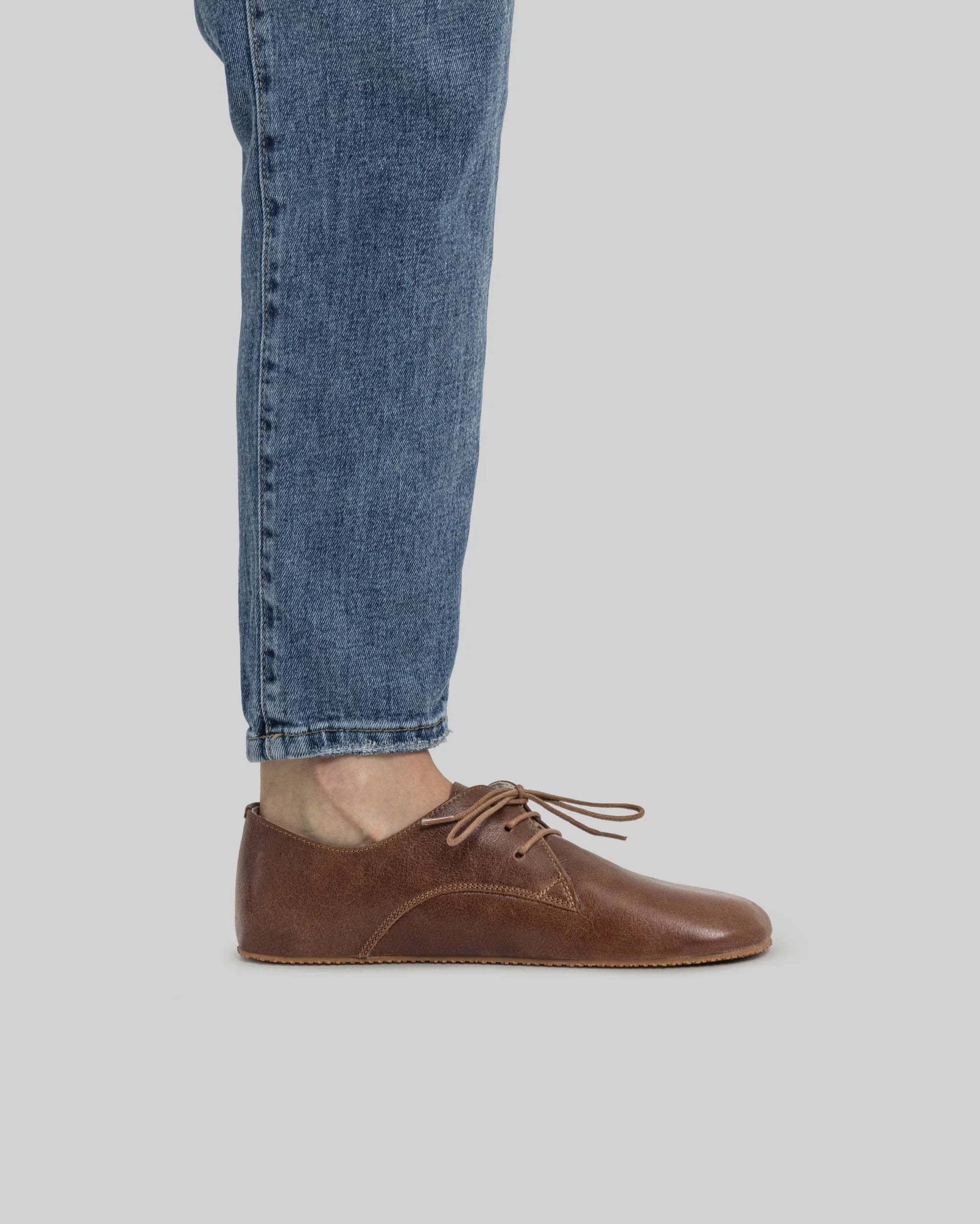 Back view Brown Oxford Shoes - Calf Leather Handcrafted | Bespoky