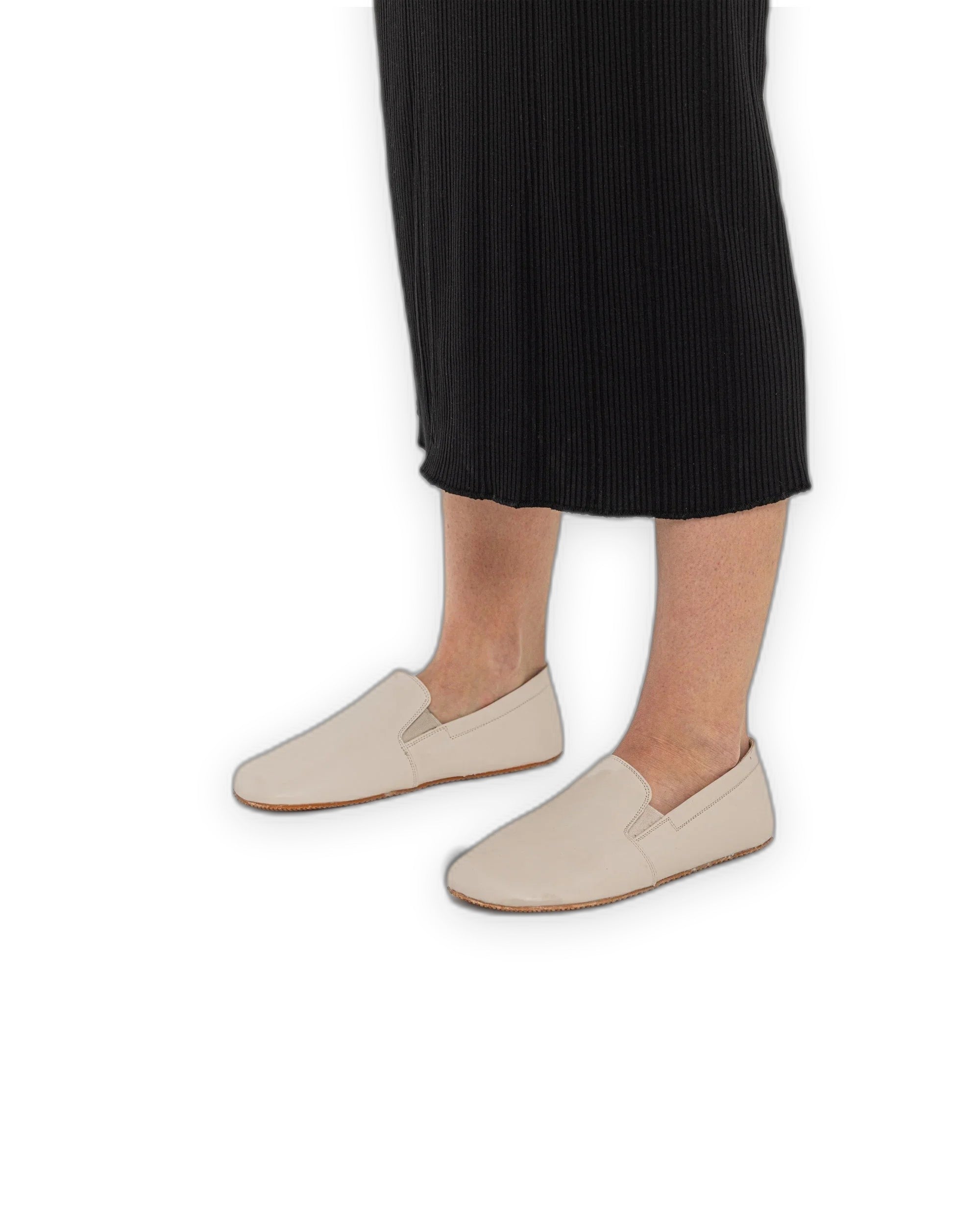 Detail Beige Barefoot Shoes - Handcrafted Calf Leather Turkey | Bespoky