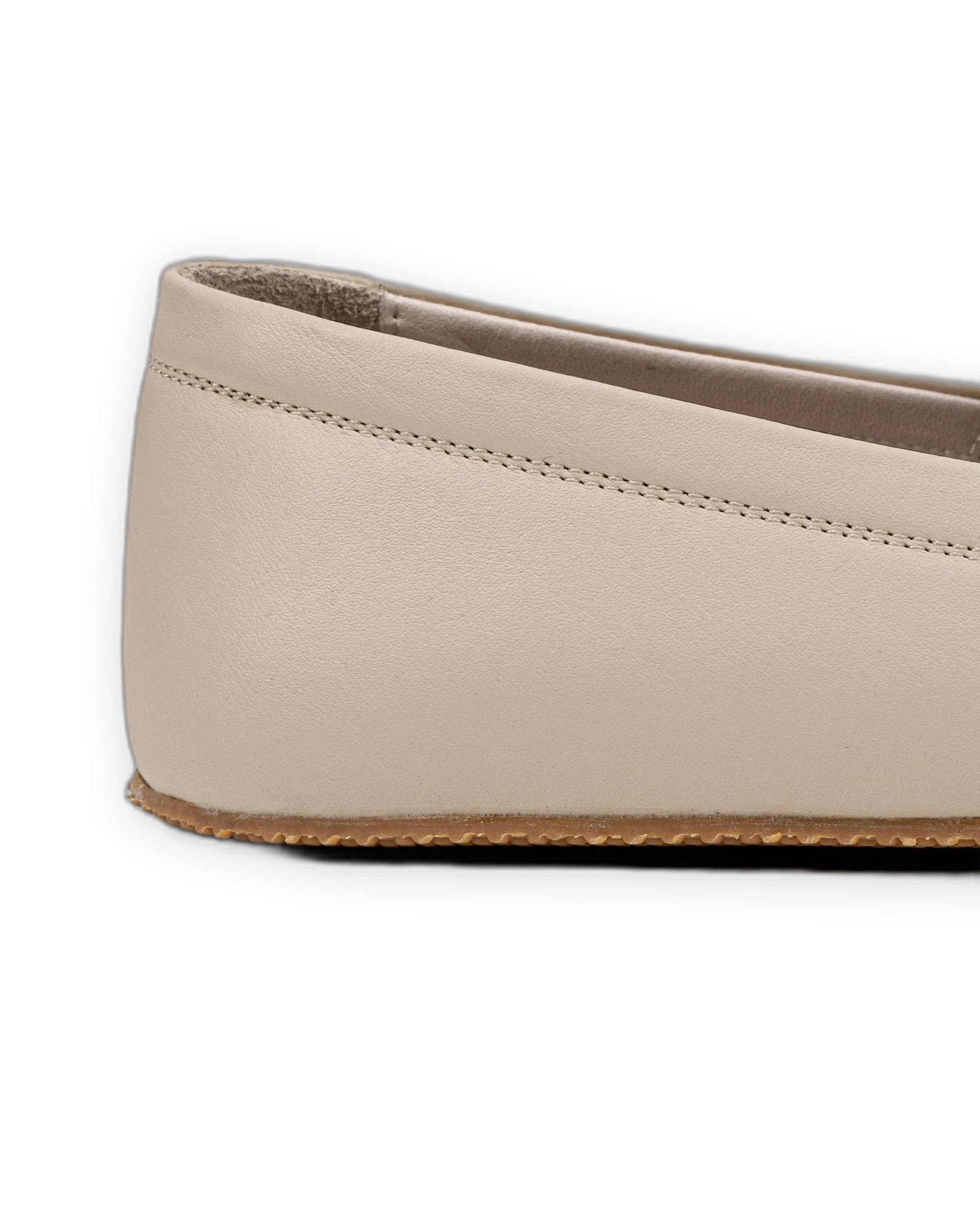 Sole detail Beige Barefoot Shoes - Zero Drop Calf Leather | Bespoky