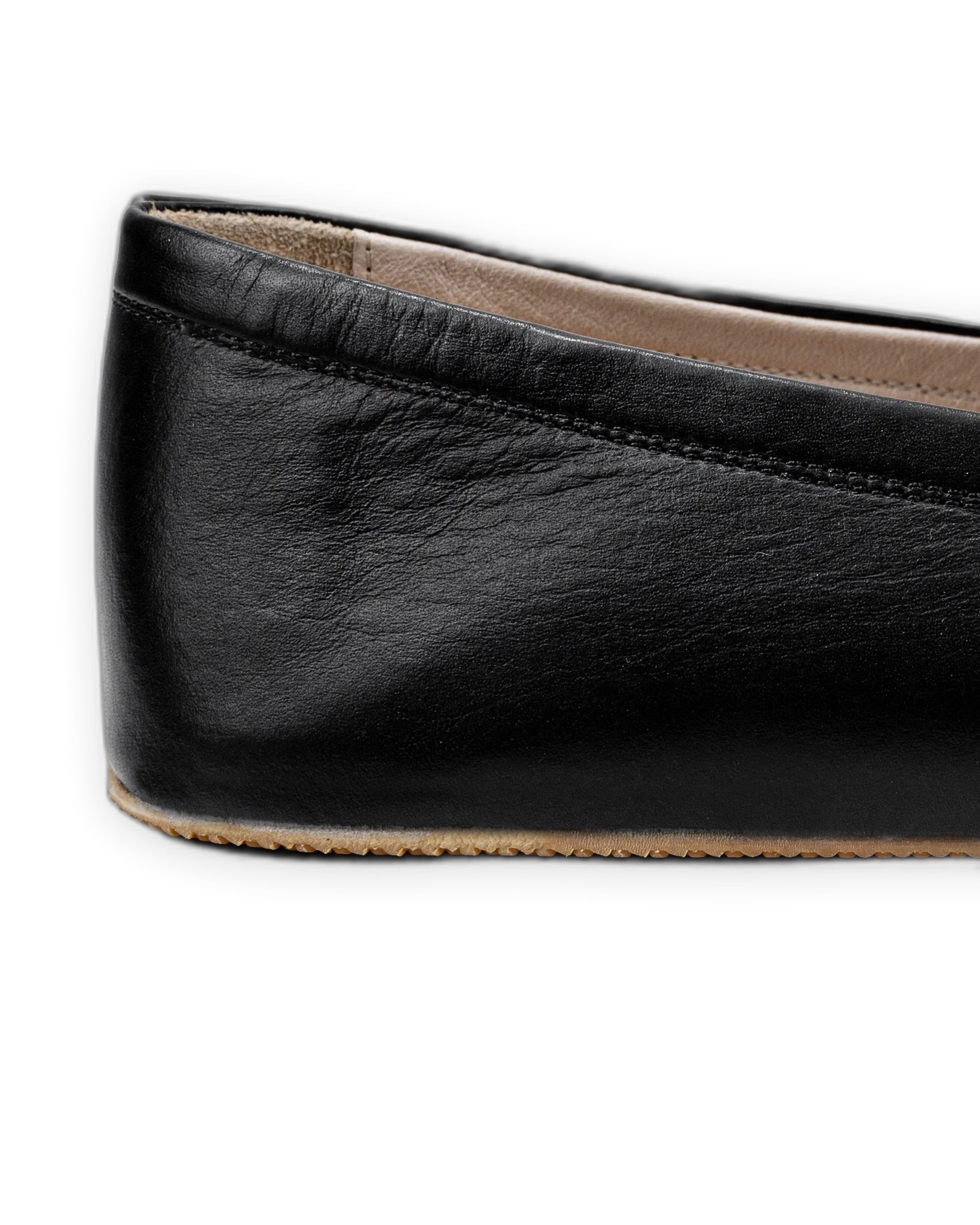 Top view Black Barefoot Shoes - Handcrafted Calf Leather | Bespoky