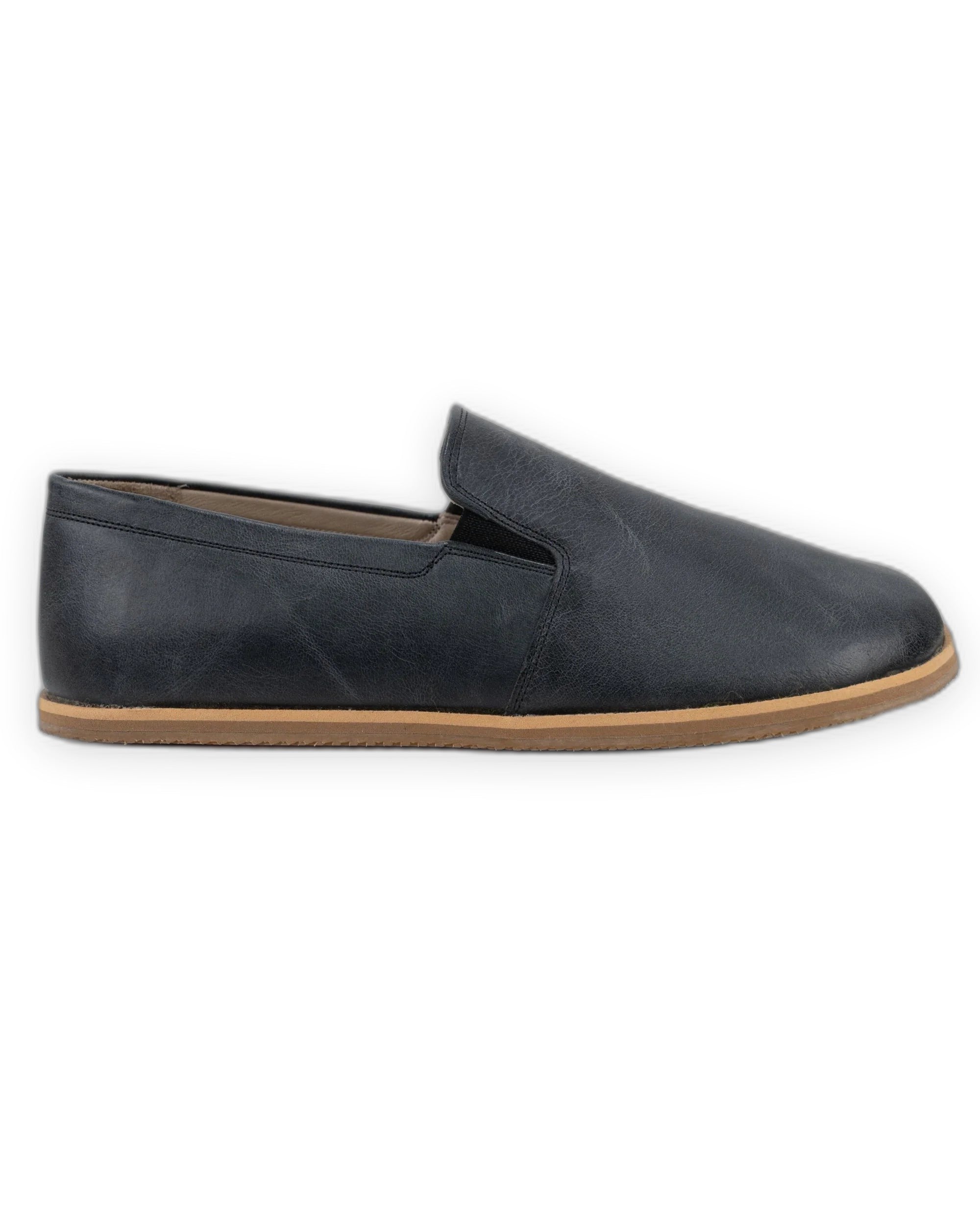 Top view Black Barefoot Shoes - Handcrafted Calf Leather | Bespoky