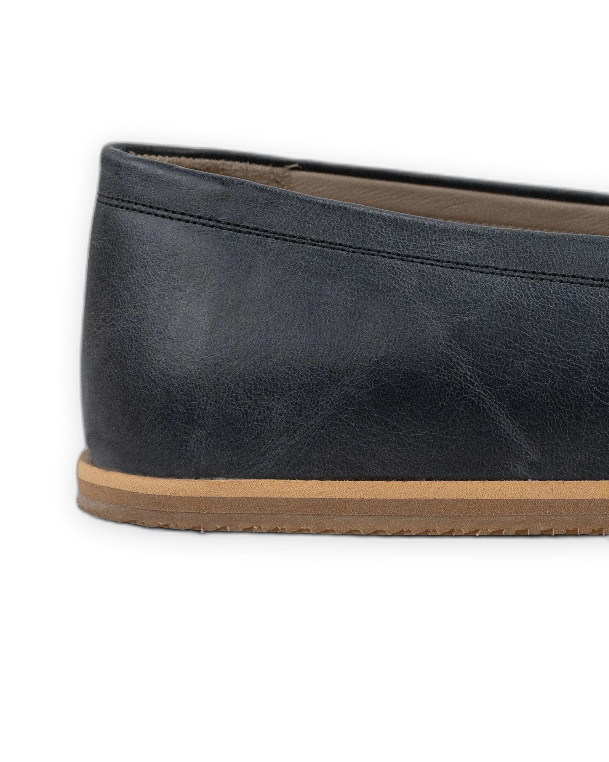 Detail Black Barefoot Shoes - Handcrafted Calf Leather Turkey | Bespoky