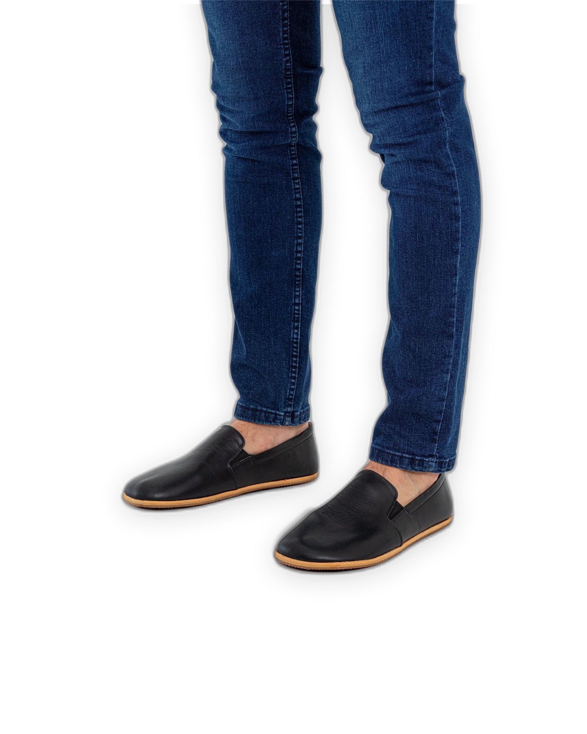 Detail Black Barefoot Shoes - Handcrafted Calf Leather Turkey | Bespoky