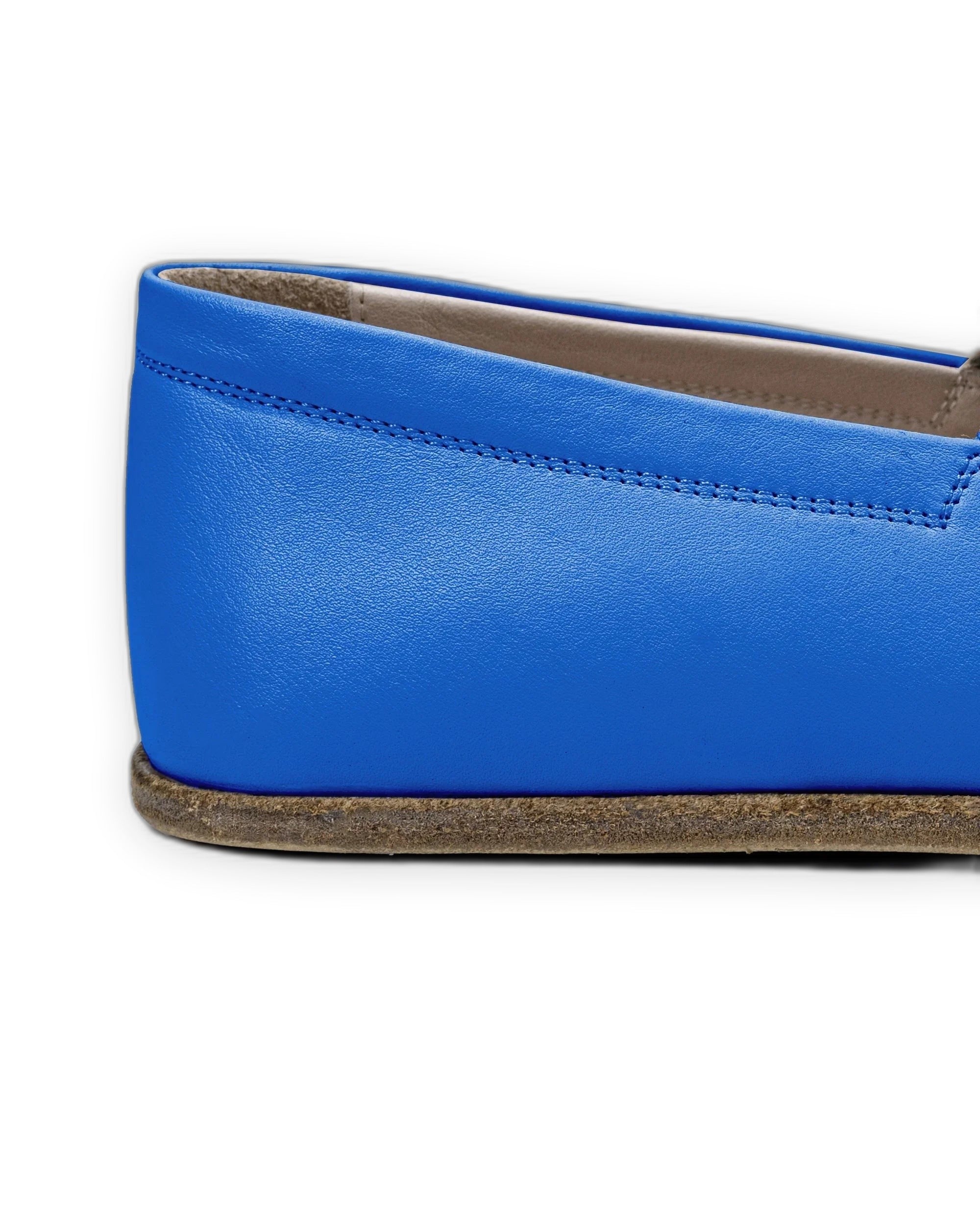 Top view Blue Barefoot Shoes - Handcrafted Calf Leather | Bespoky