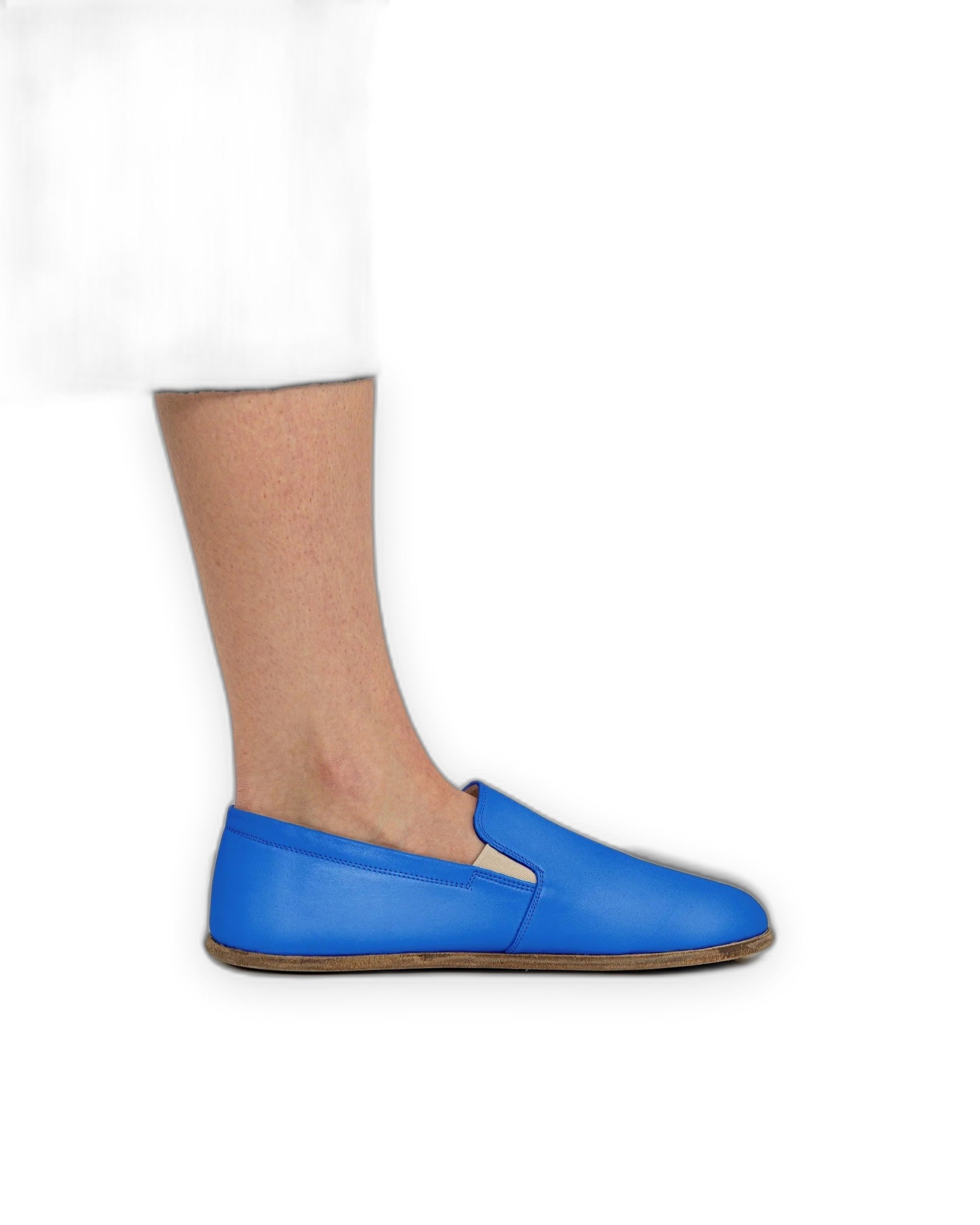 Back view Blue Barefoot Shoes - Calf Leather Handcrafted | Bespoky