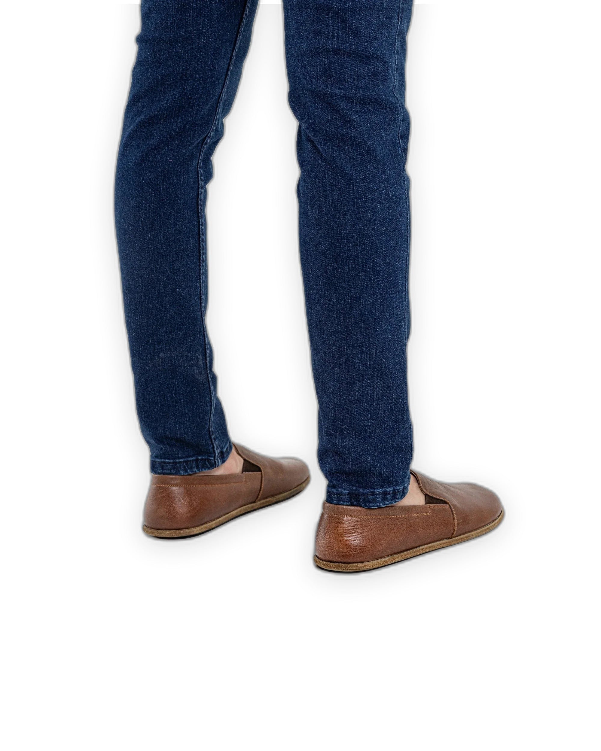 Detail Brown Barefoot Shoes - Handcrafted Calf Leather Turkey | Bespoky