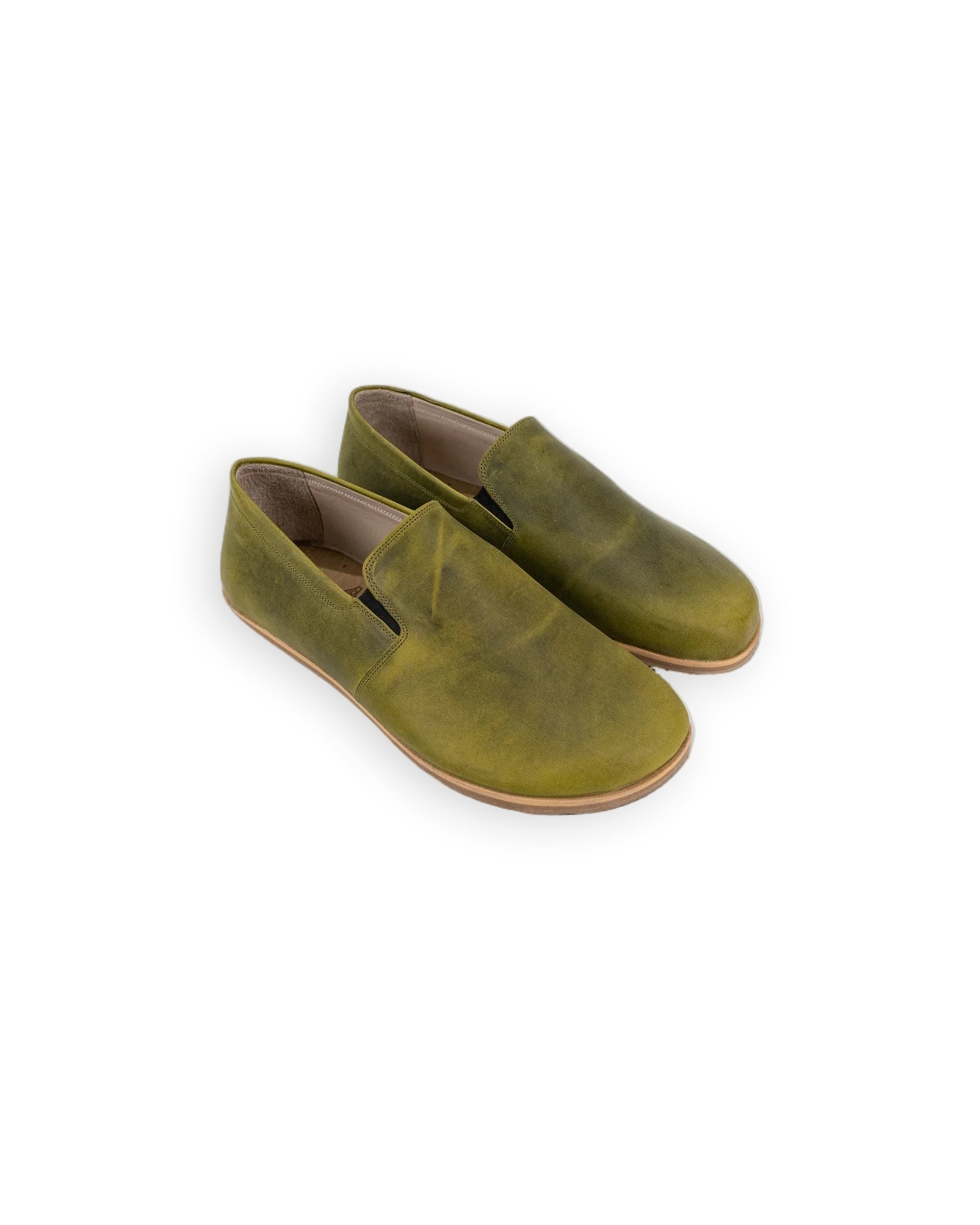 Men's Yellow Barefoot Shoes - Handcrafted Calf Leather Wide Toe Box | Bespoky