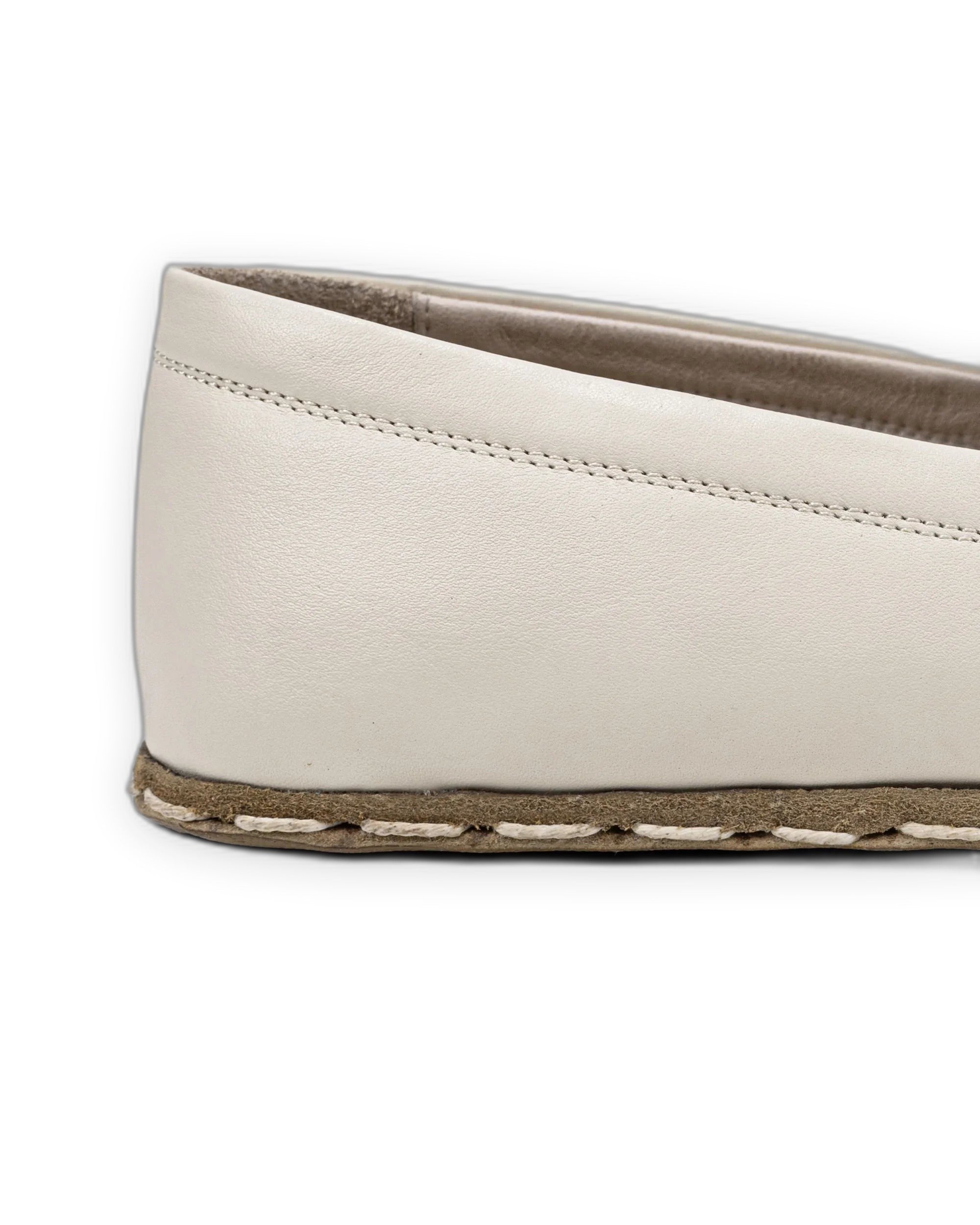 Top view Cream Barefoot Shoes - Handcrafted Calf Leather | Bespoky