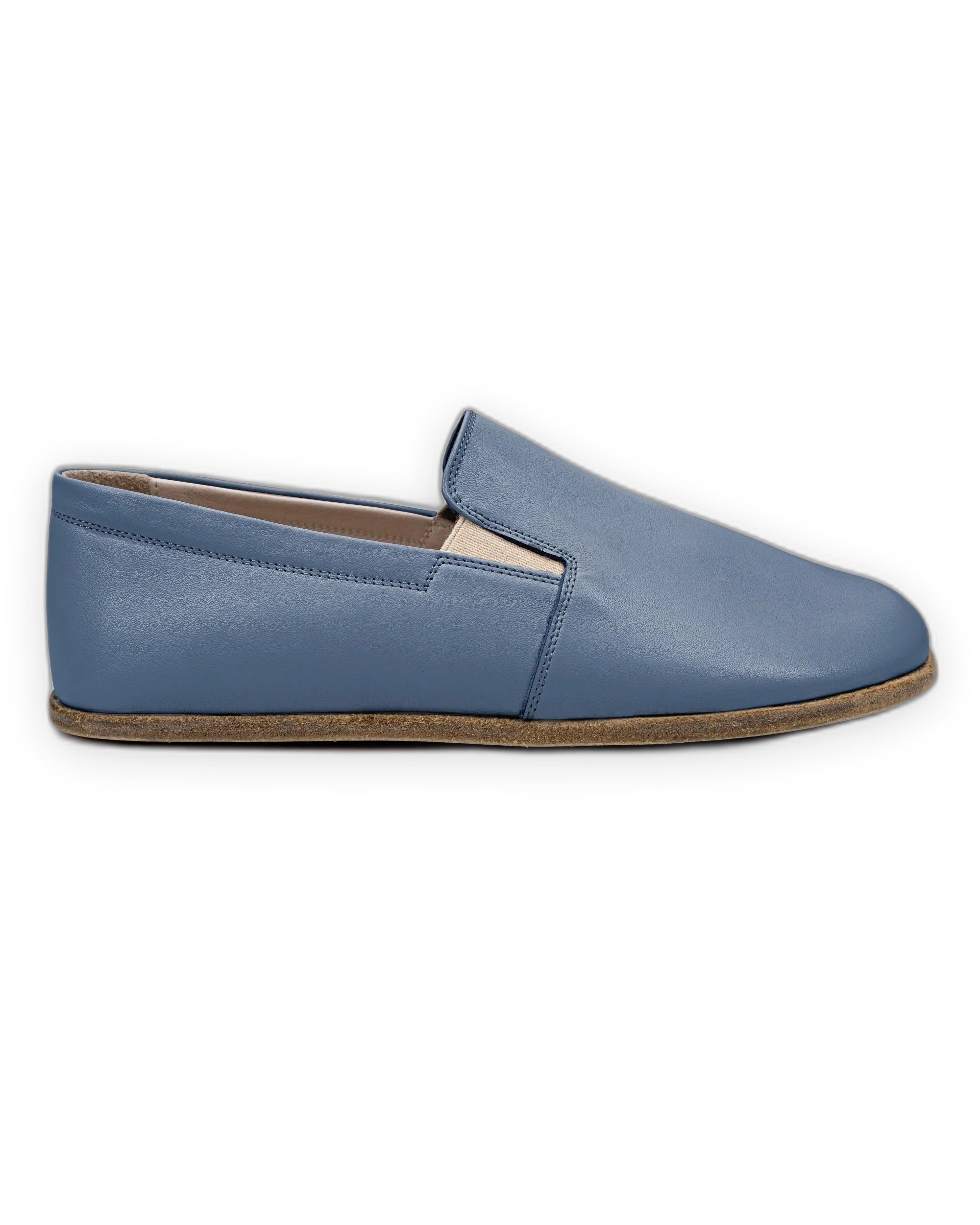 Pair Jean Blue Barefoot Shoes - Barefoot Wide Toe Calf Leather | Bespoky