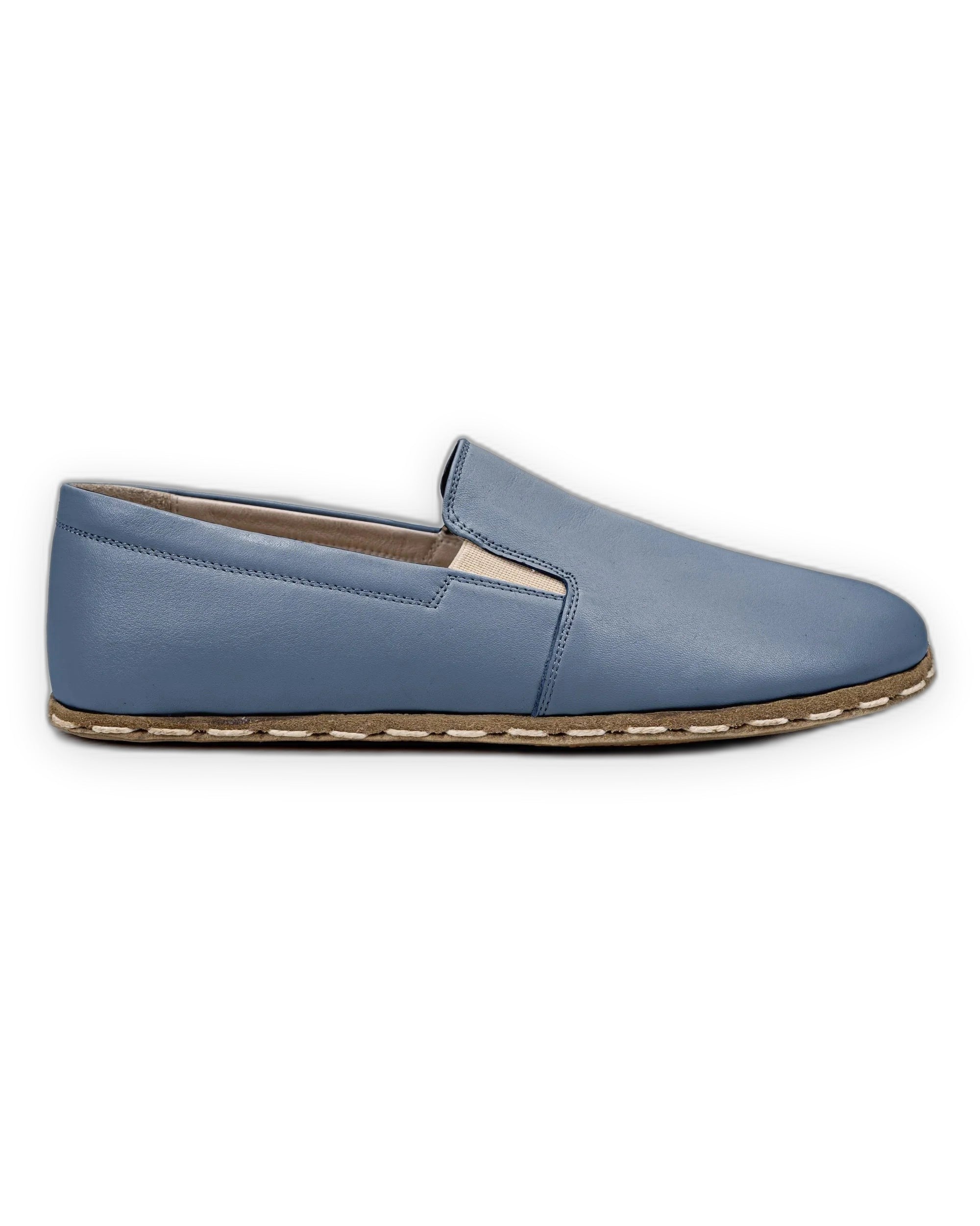 Pair Jean Blue Barefoot Shoes - Barefoot Wide Toe Calf Leather | Bespoky