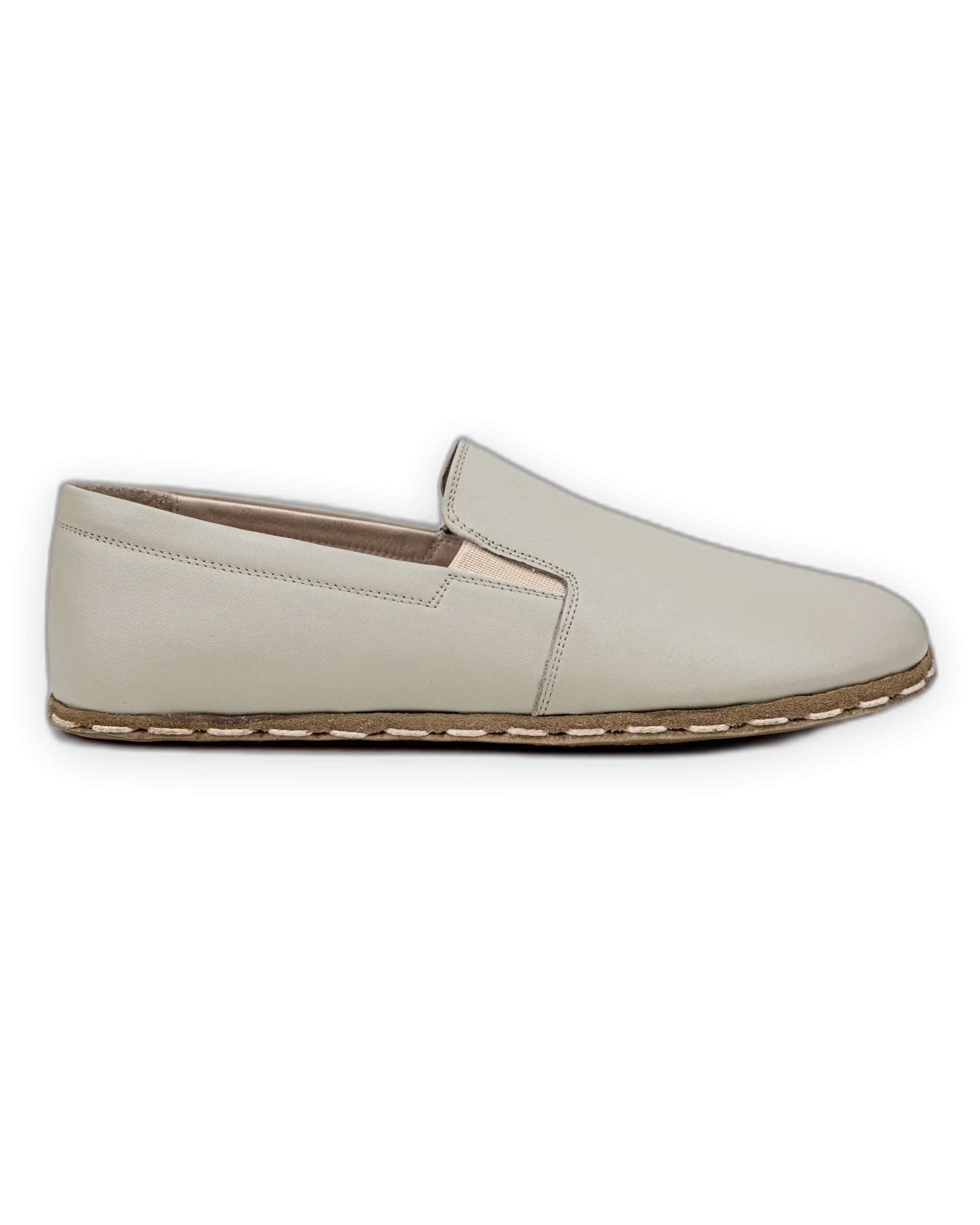 Detail Lucas Beige Barefoot Shoes - Handcrafted Calf Leather Turkey | Bespoky