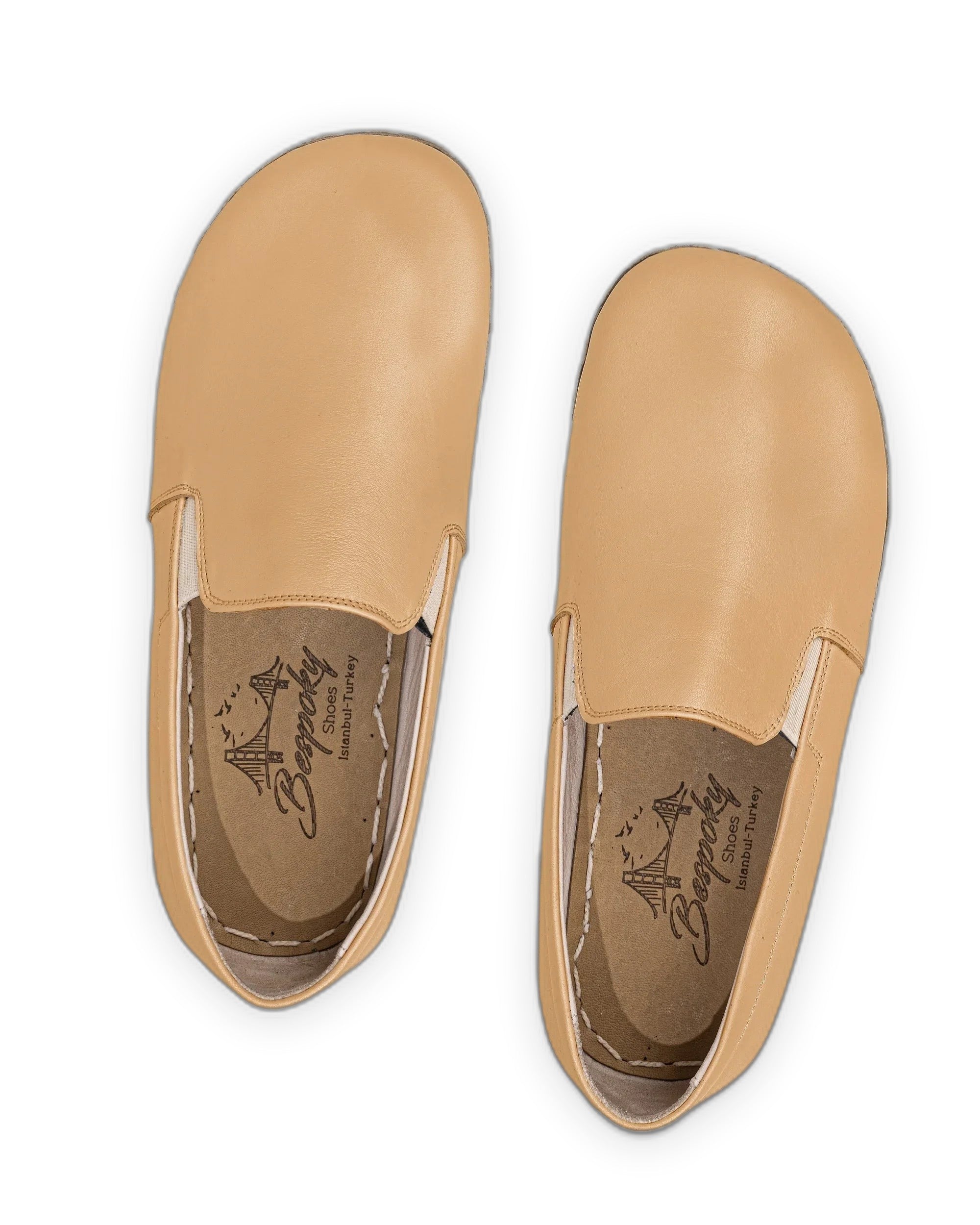 Side view Melon Yellow Barefoot Shoes - Calf Leather Zero Drop | Bespoky