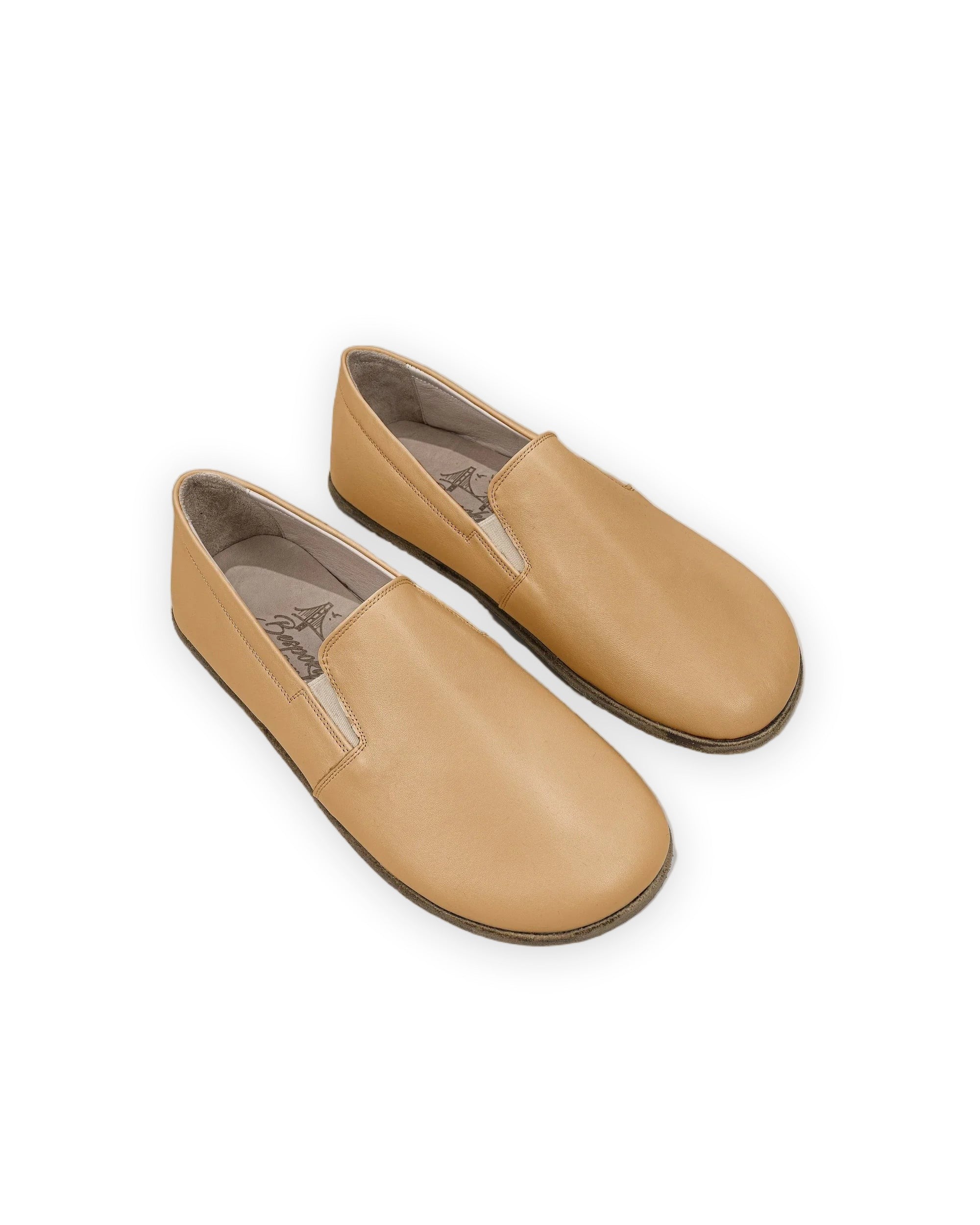 Men's Melon Yellow Barefoot Shoes - Handcrafted Calf Leather Wide Toe Box | Bespoky