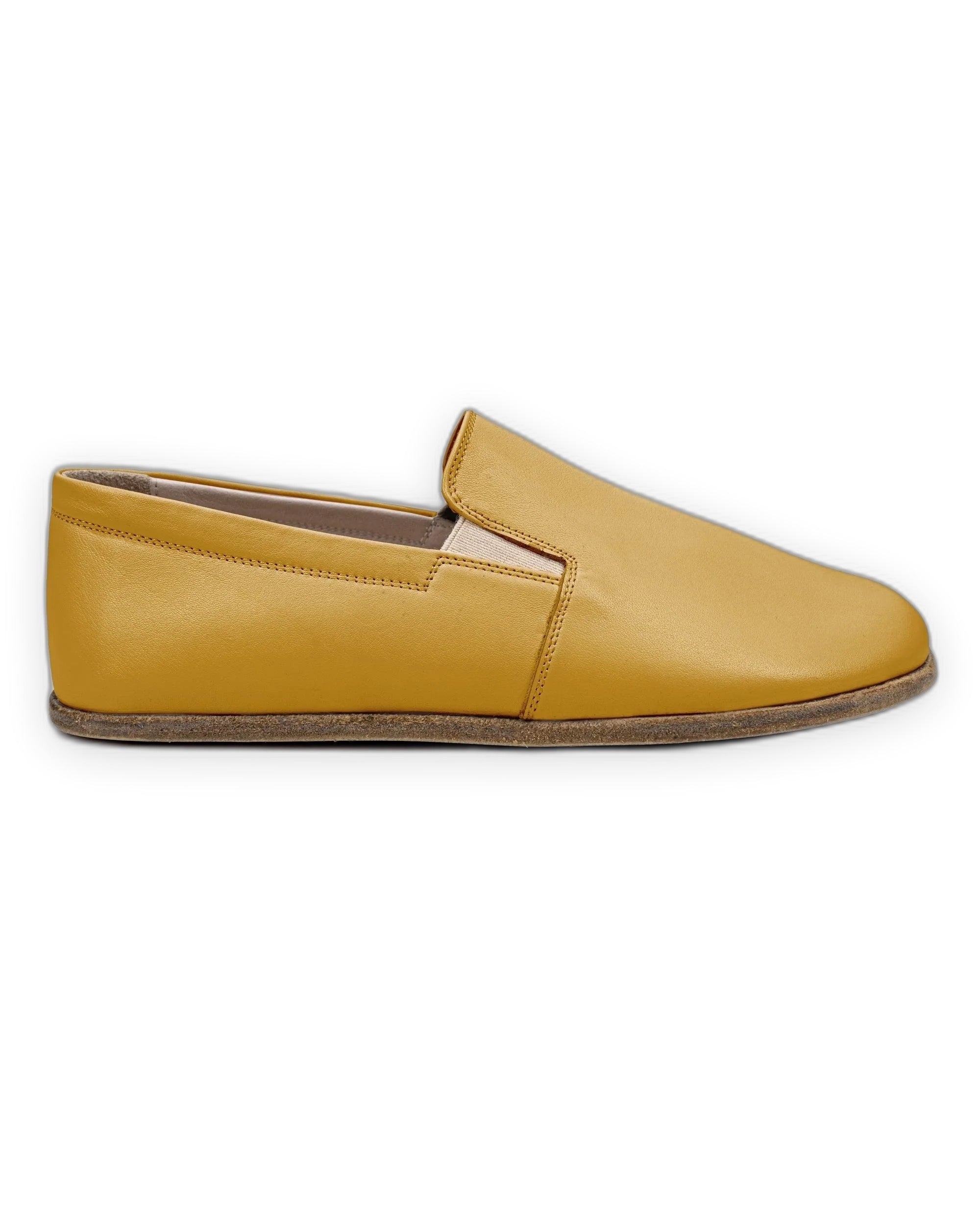 Side view Mustard Barefoot Shoes - Calf Leather Zero Drop | Bespoky