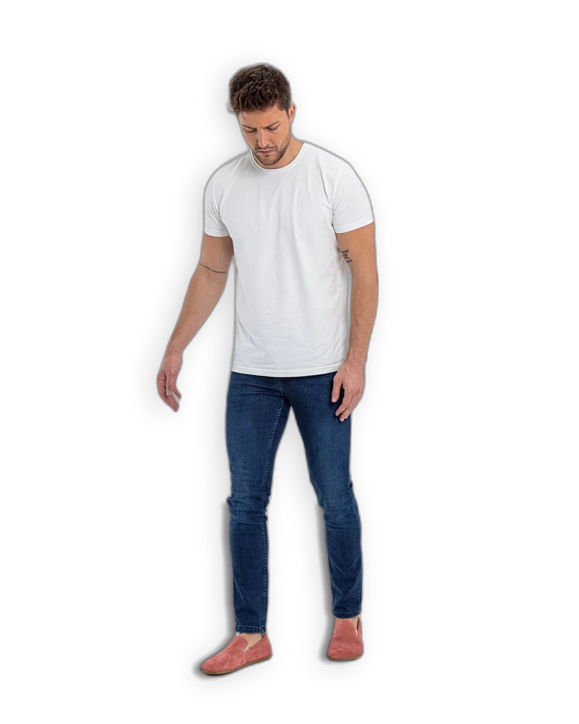 Pair Pink Suede Barefoot Shoes - Barefoot Wide Toe Calf Leather | Bespoky