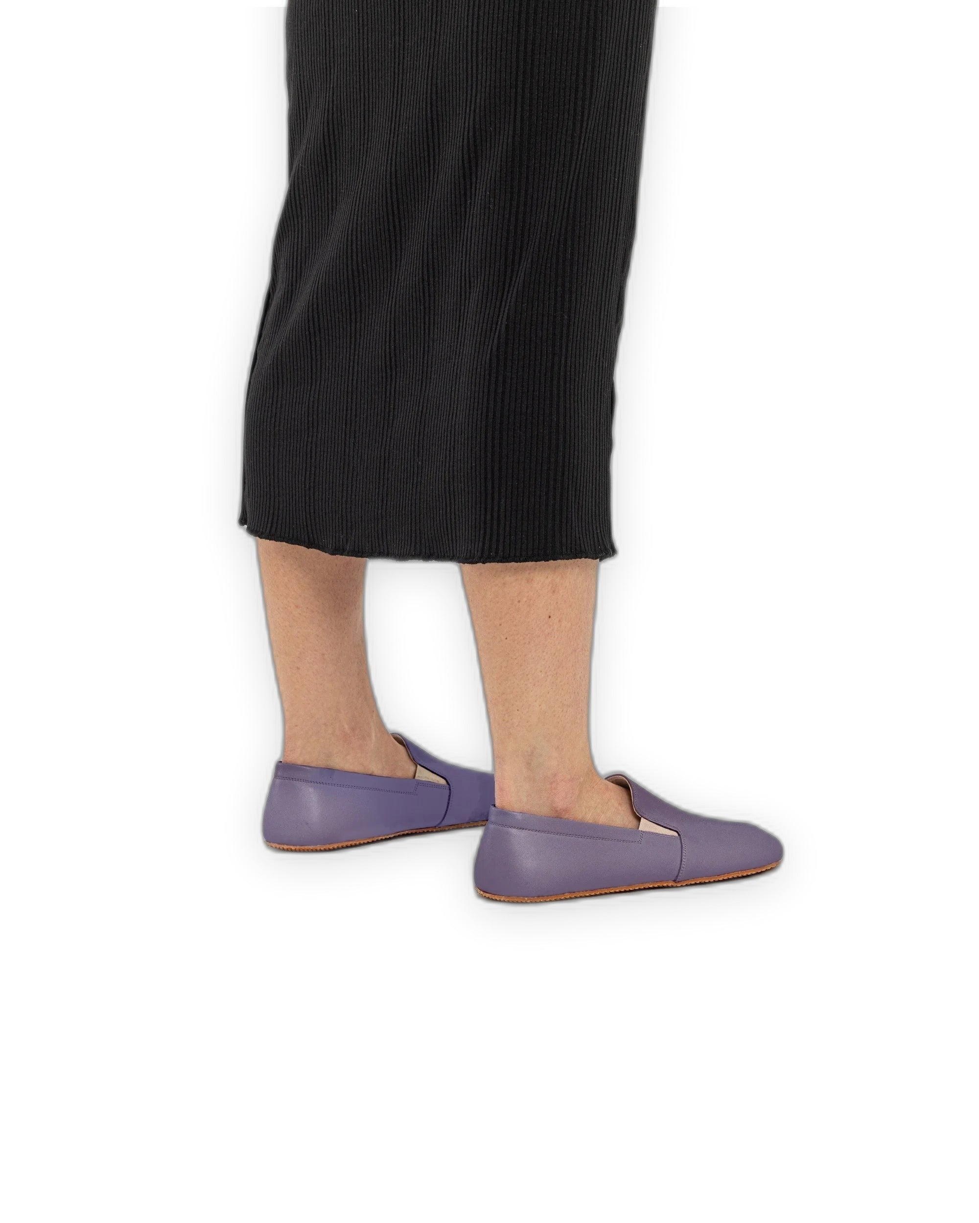 Pair Purple Barefoot Shoes - Barefoot Wide Toe Calf Leather | Bespoky