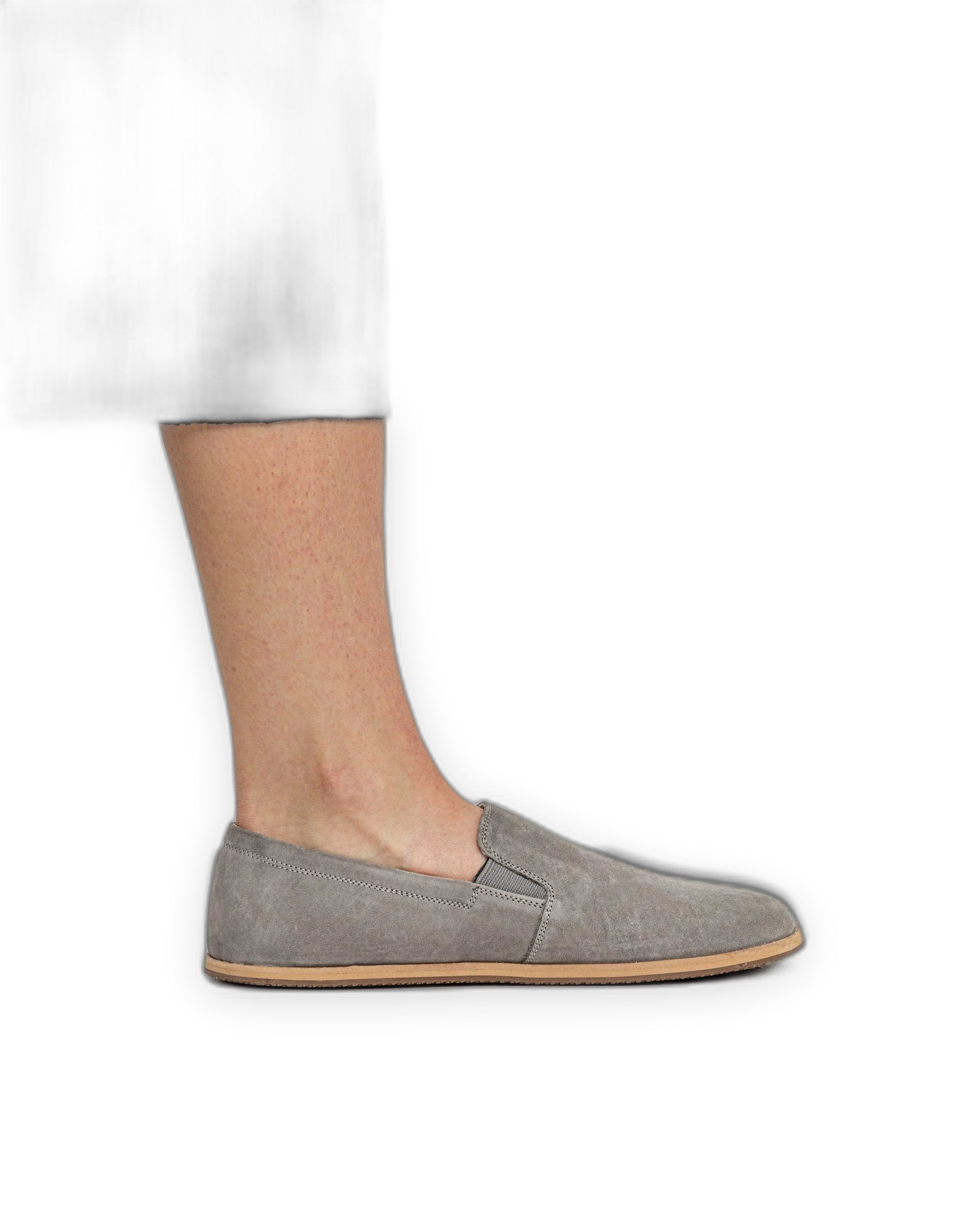 Back view Smoked Nubuck Barefoot Shoes - Calf Leather Handcrafted | Bespoky