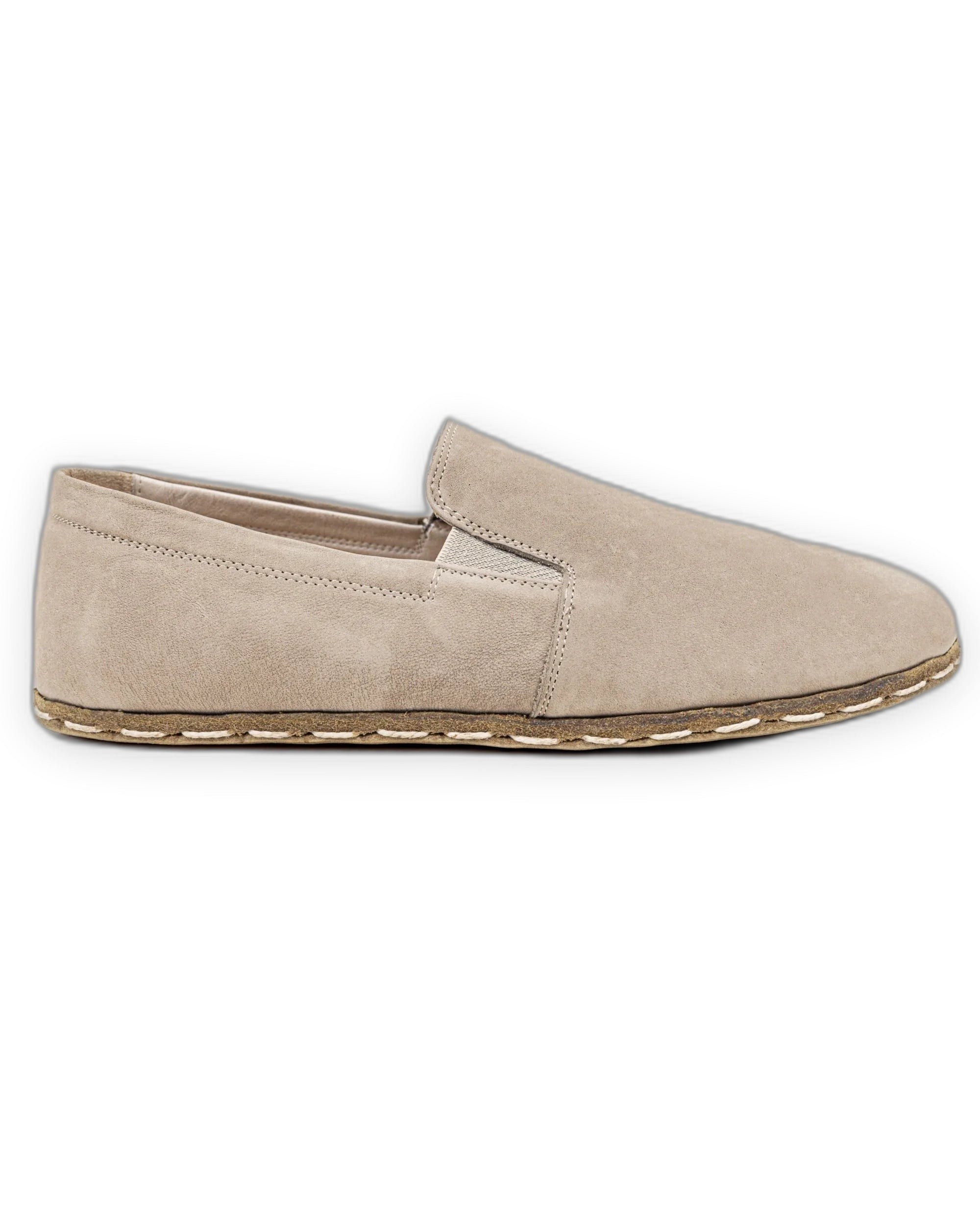 Side view Beige Barefoot Shoes - Calf Leather Zero Drop | Bespoky