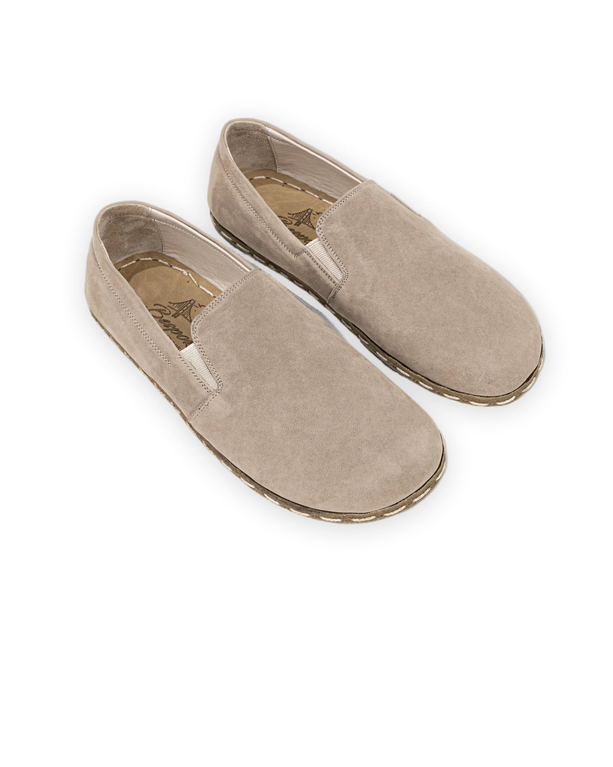 Women's Beige Barefoot Shoes - Handcrafted Calf Leather Wide Toe Box | Bespoky