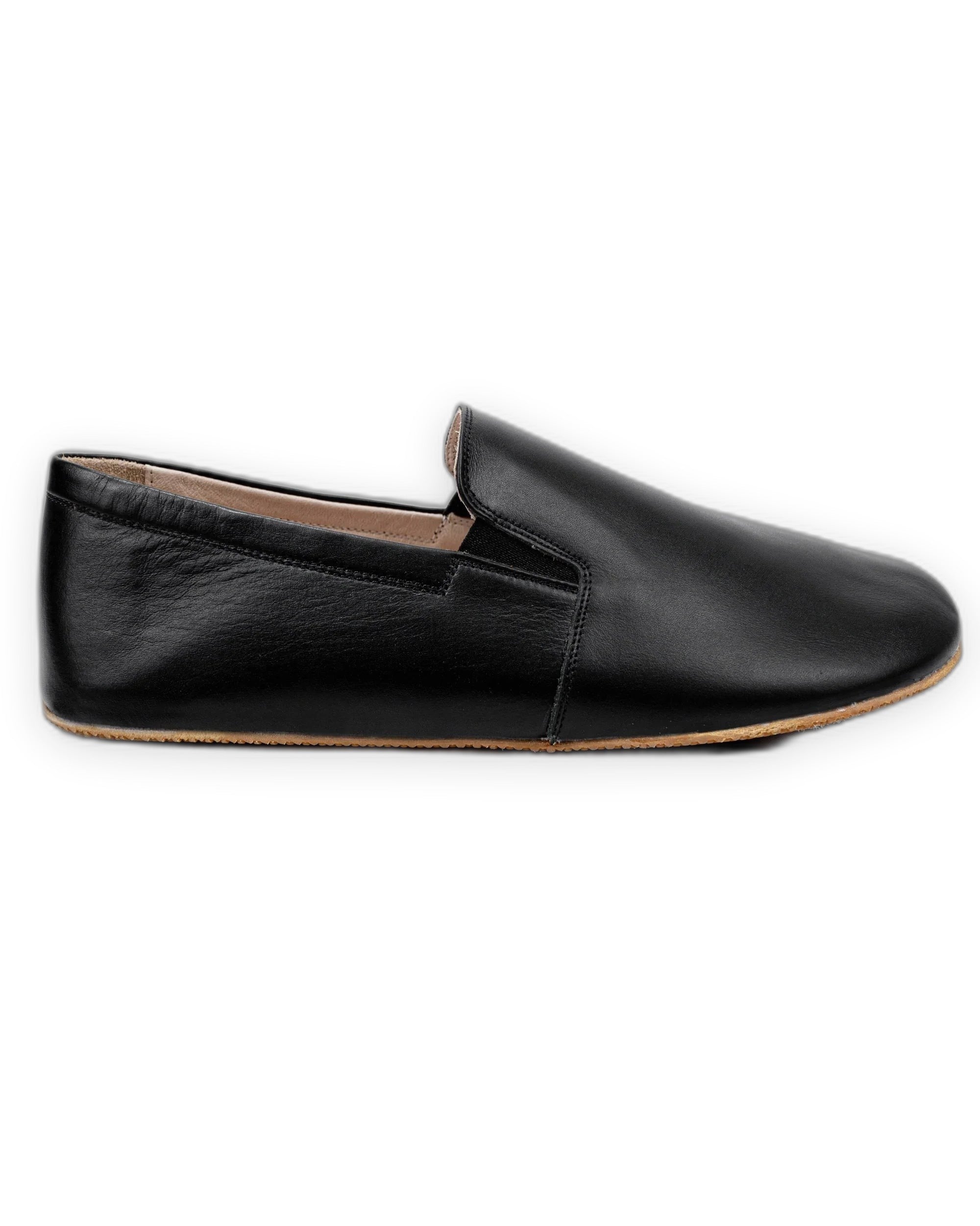 Close-up calf leather - Black Barefoot Shoes Detail | Bespoky