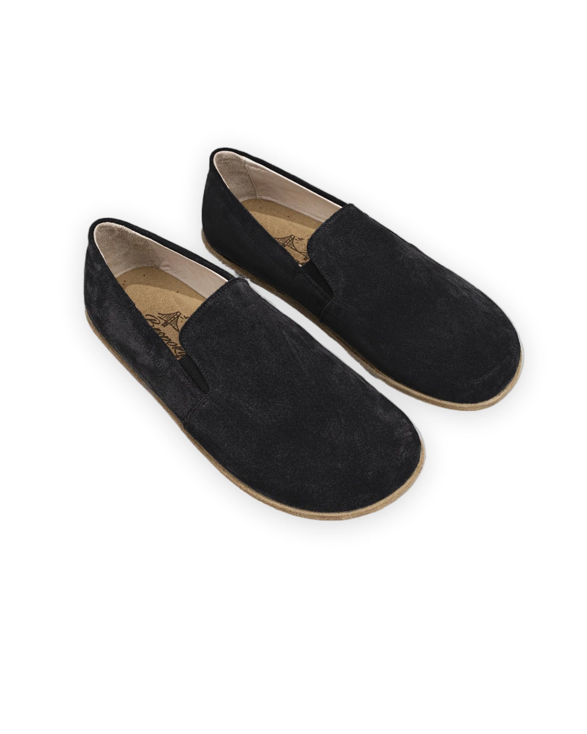 Women's Black Barefoot Shoes - Handcrafted Calf Leather Wide Toe Box | Bespoky