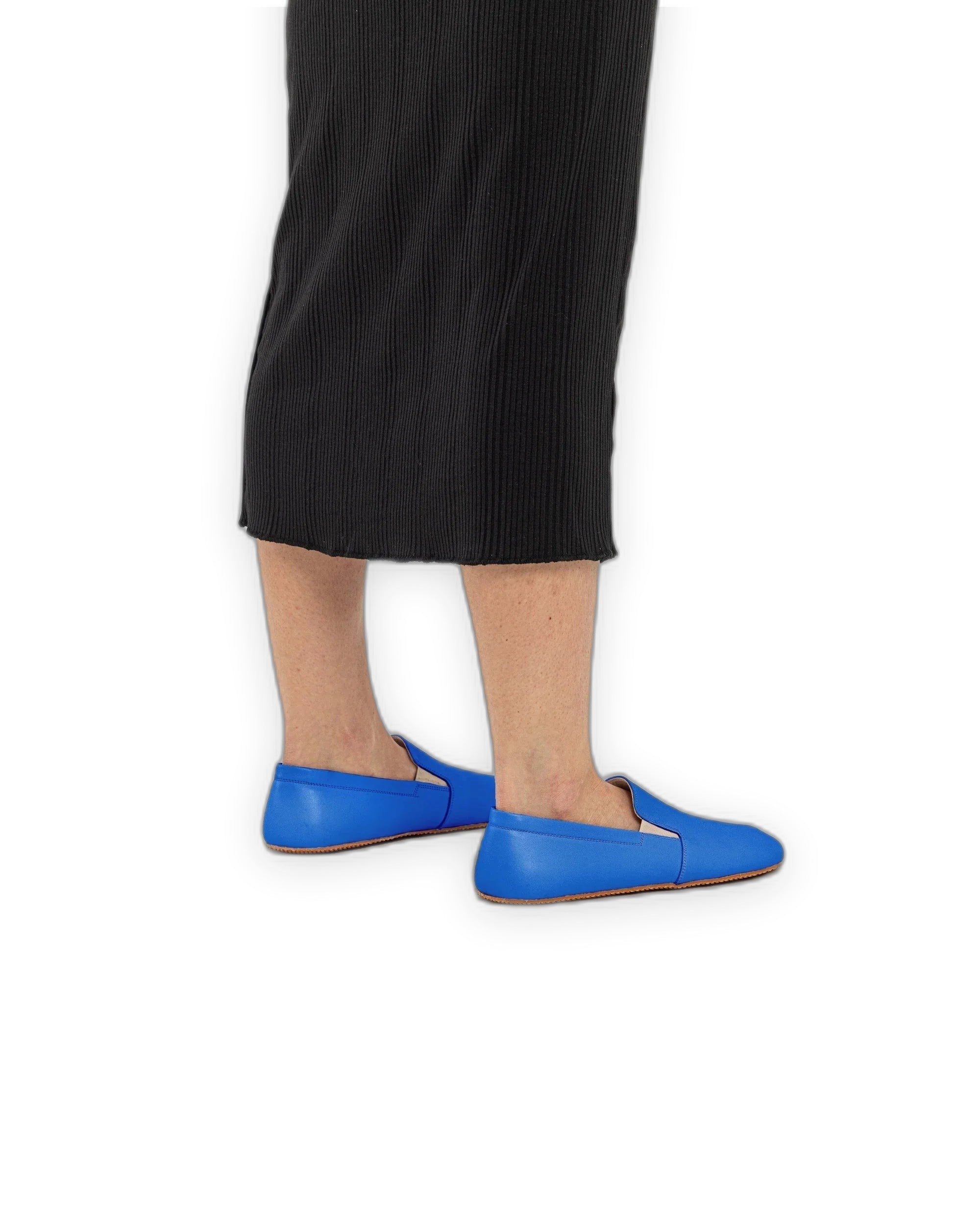 Close-up calf leather - Blue Barefoot Shoes Detail | Bespoky