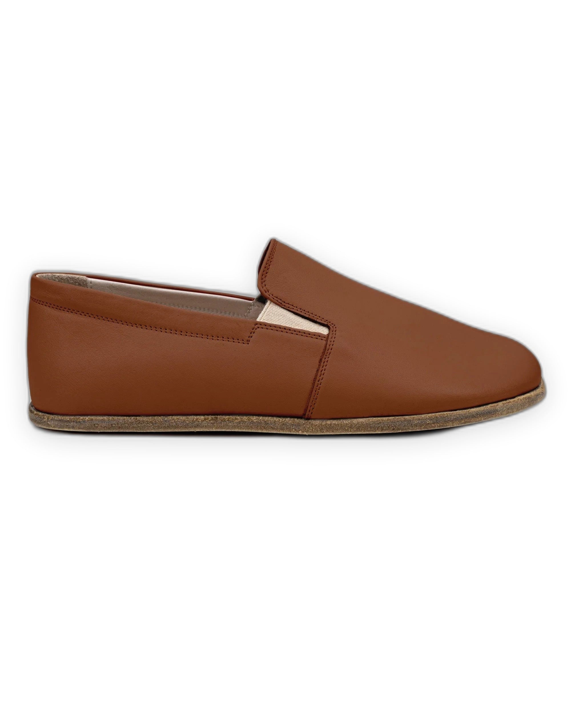 Back view Dark Brown Barefoot Shoes - Calf Leather Handcrafted | Bespoky
