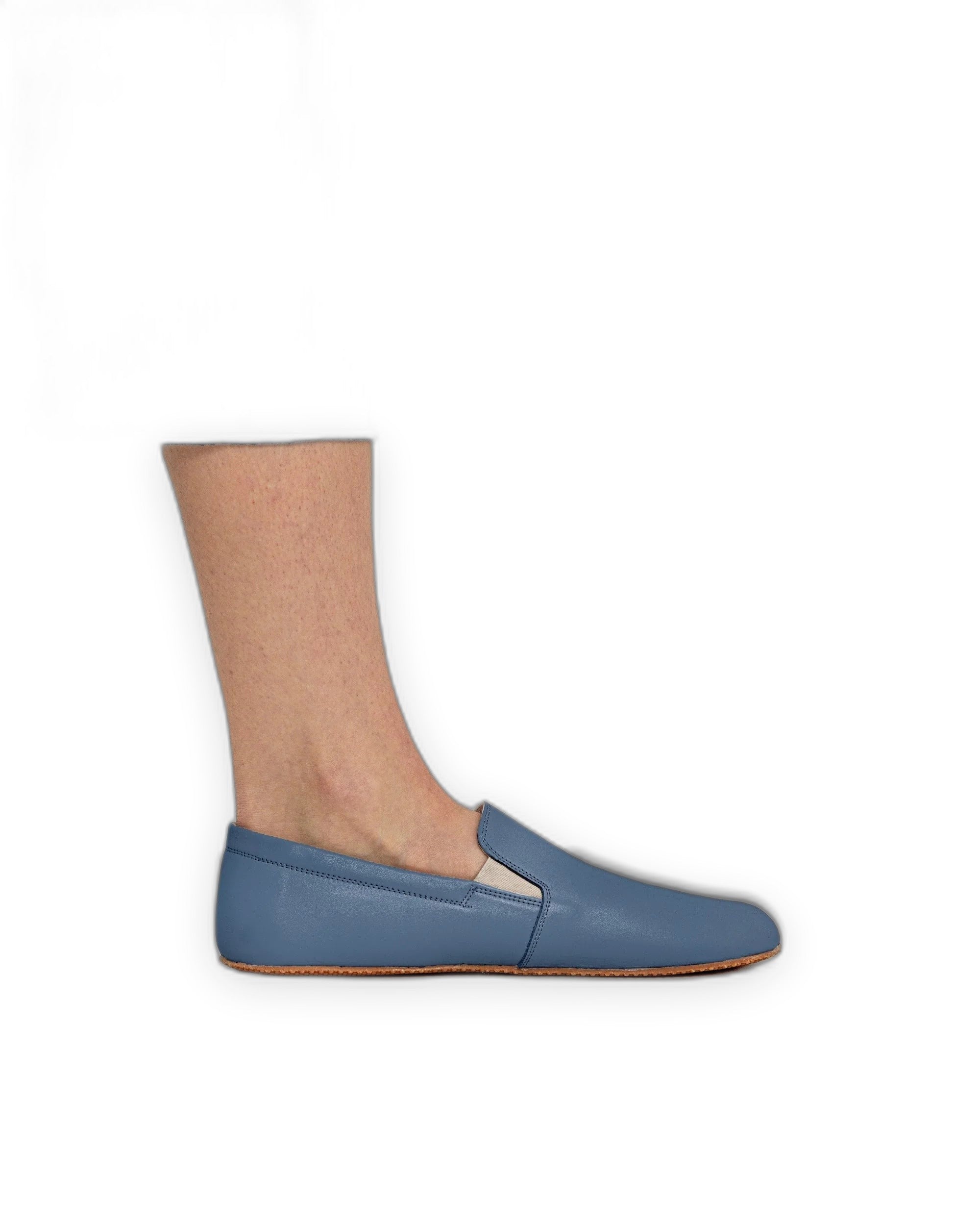 Pair Jean Blue Barefoot Shoes - Barefoot Wide Toe Calf Leather | Bespoky